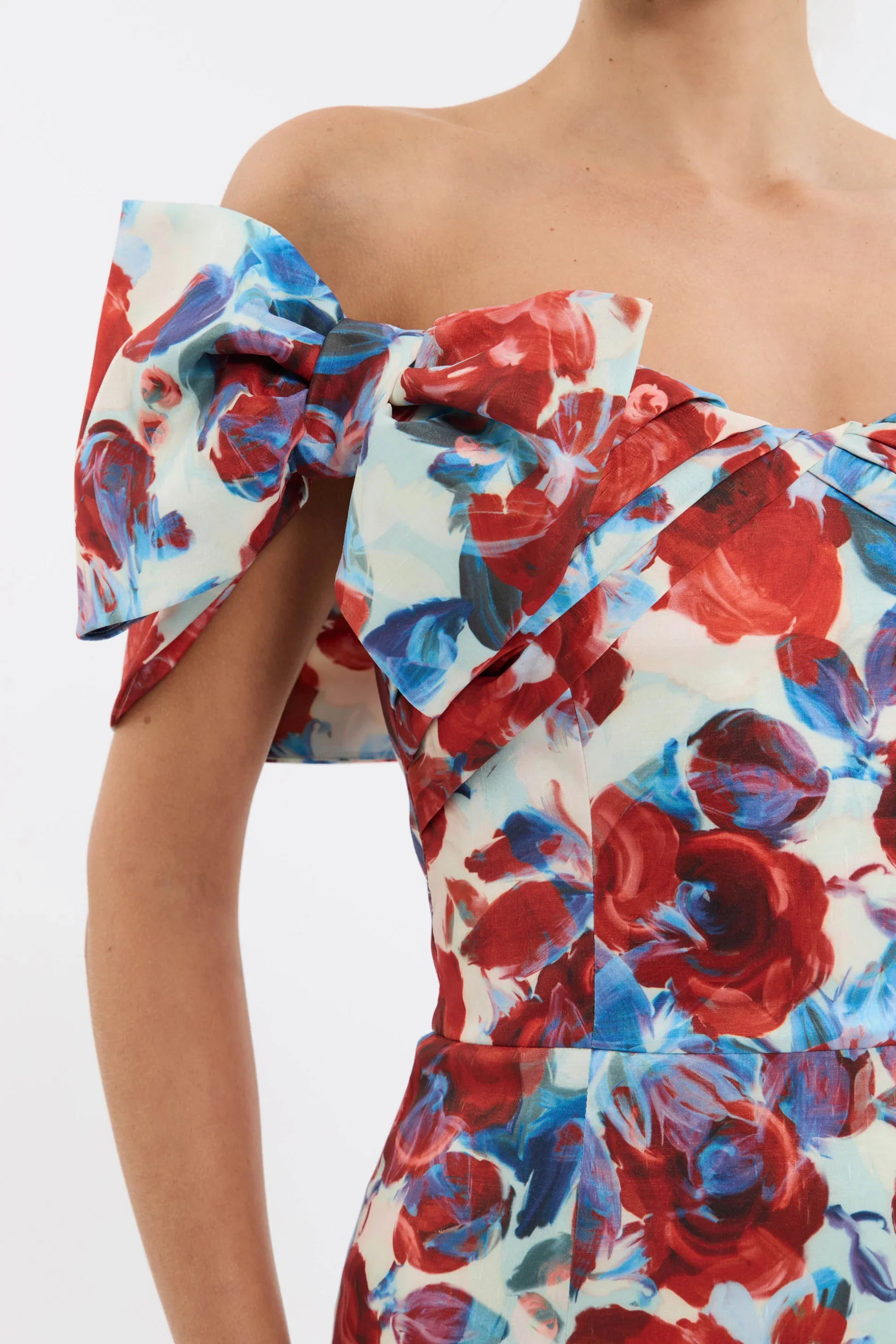 Rebecca Vallance Fleurette Midi Dress - Red Poppy Fields - Image 3