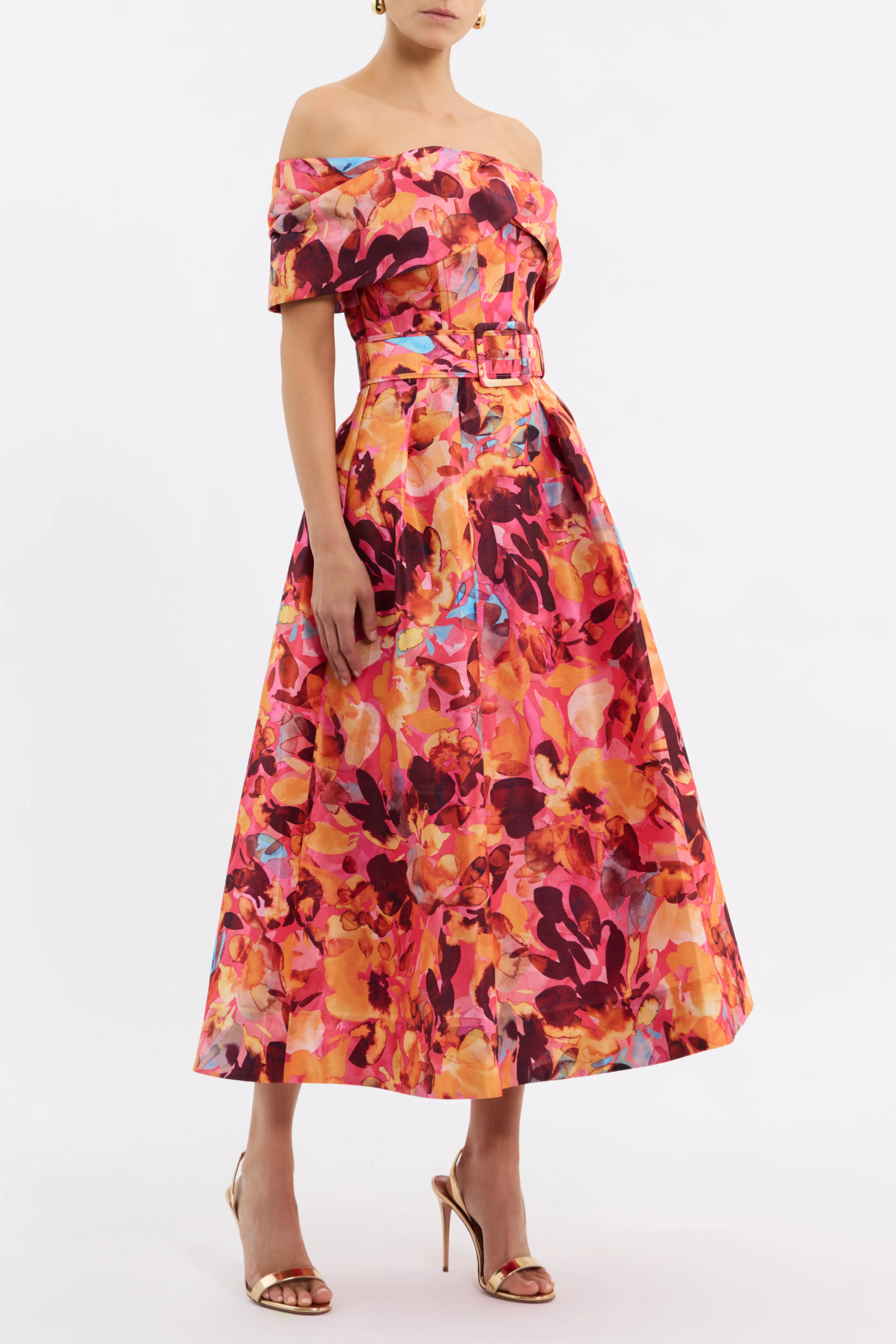 Rebecca Vallance Gardenia Midi Dress - Pink Floral - Image 2