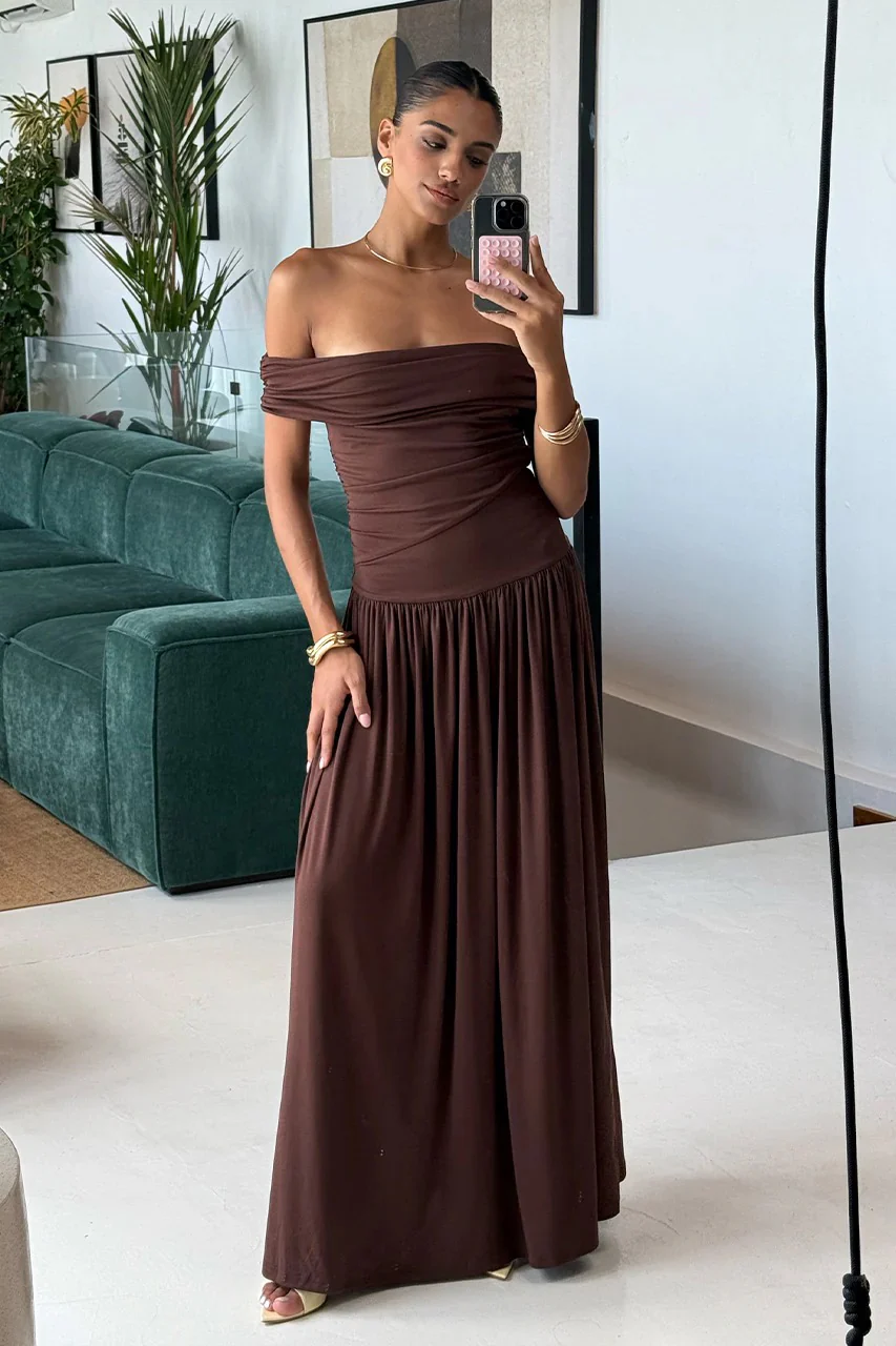Runaway the Label Manalla Maxi Dress - Brown - Image 7