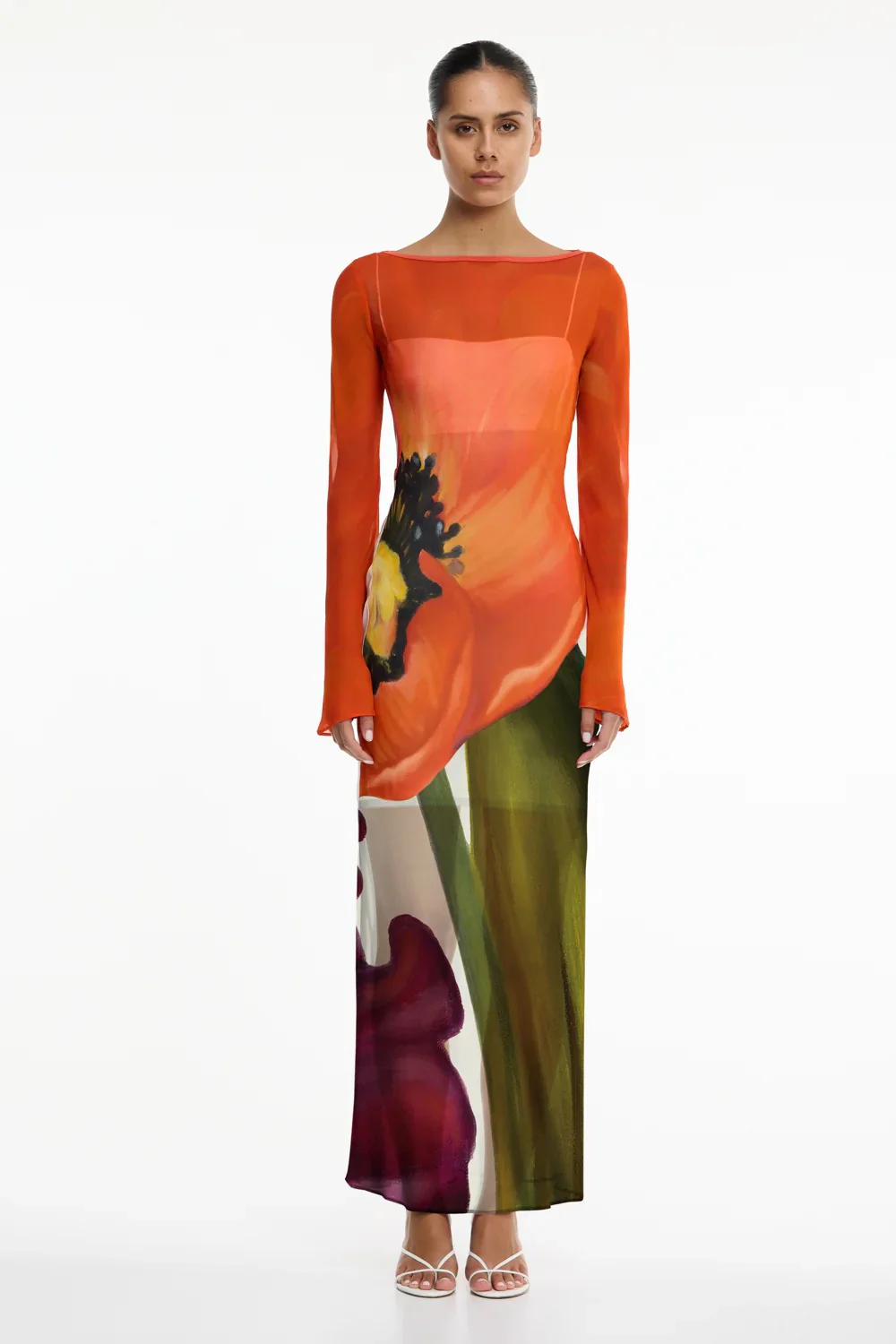 Significant Other August Long Sleeve Maxi Dress - Poppy Botanic
