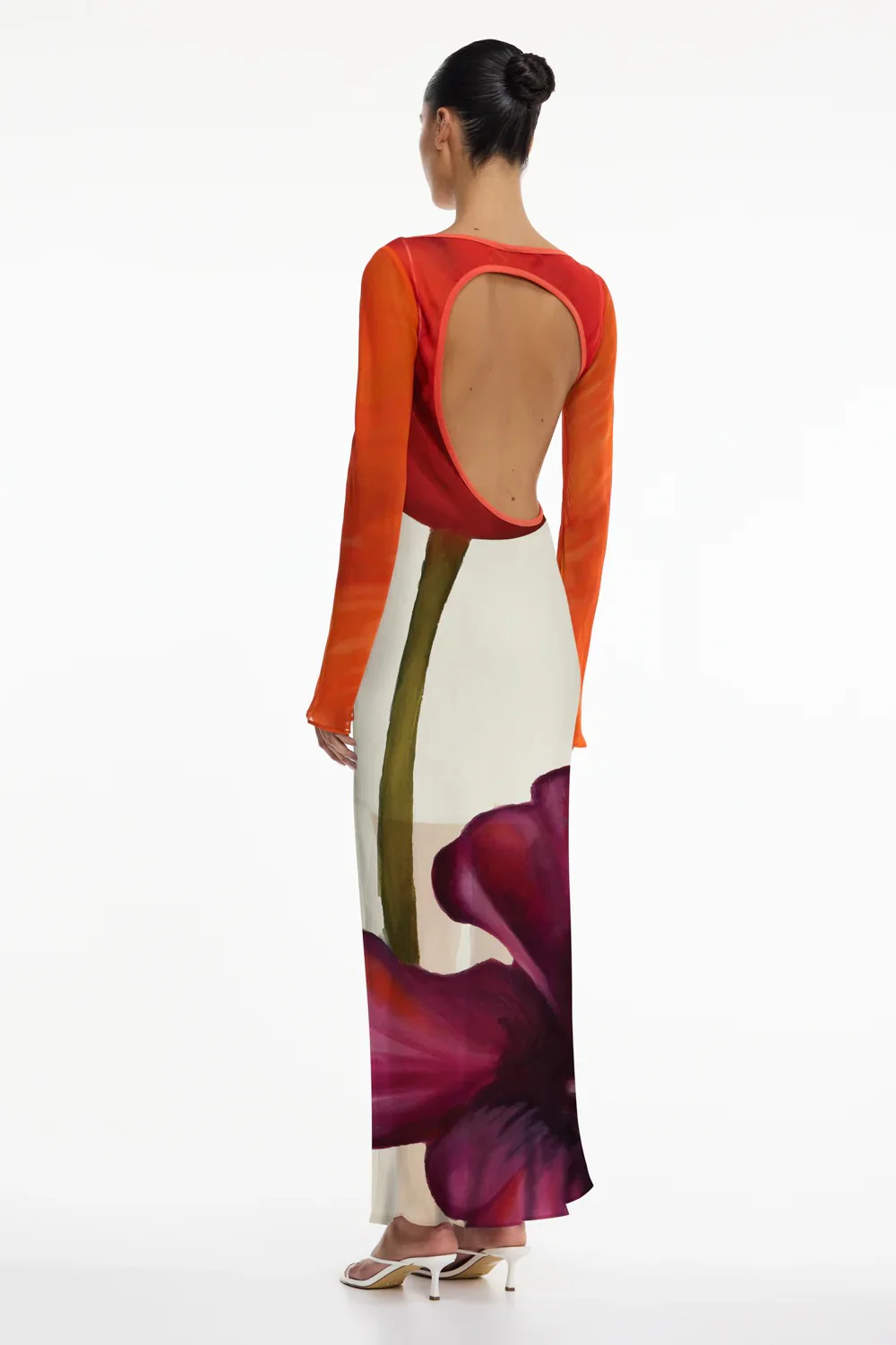 Significant Other August Long Sleeve Maxi Dress - Poppy Botanic - Image 2