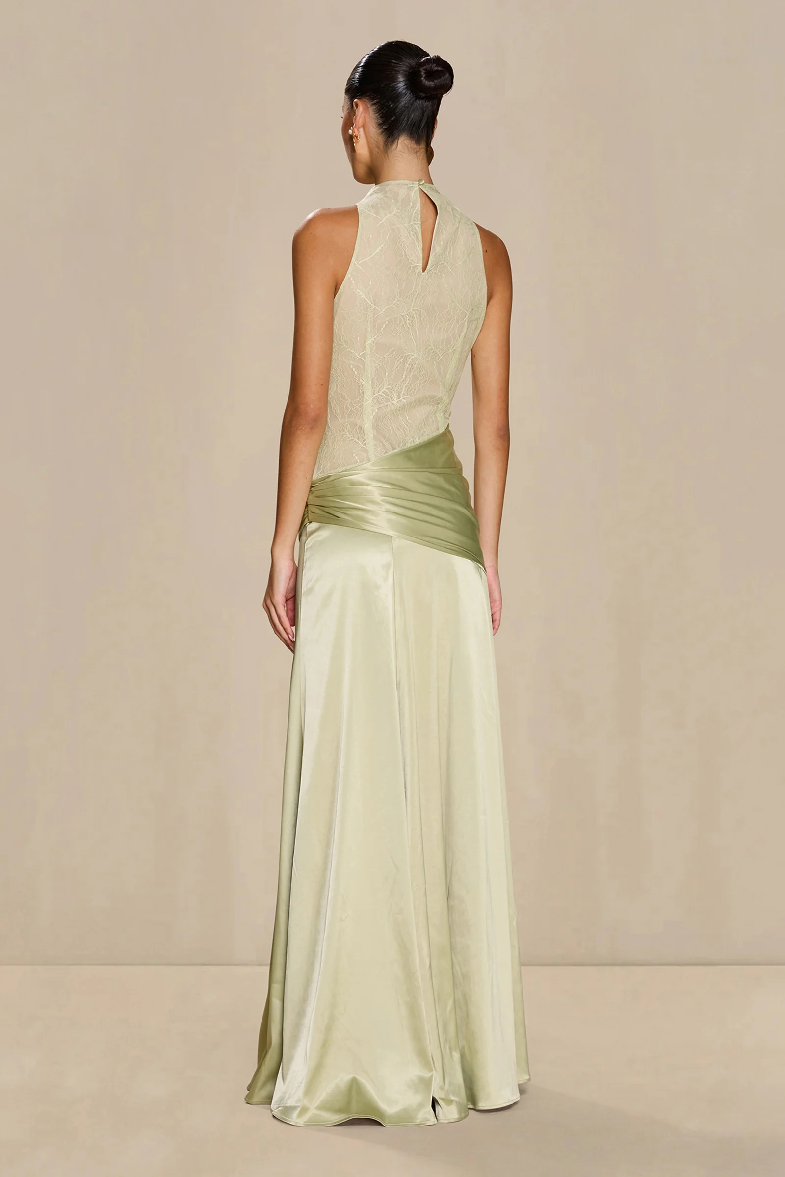 Sonya Dalia Gown Dress - Pistachio - Image 3