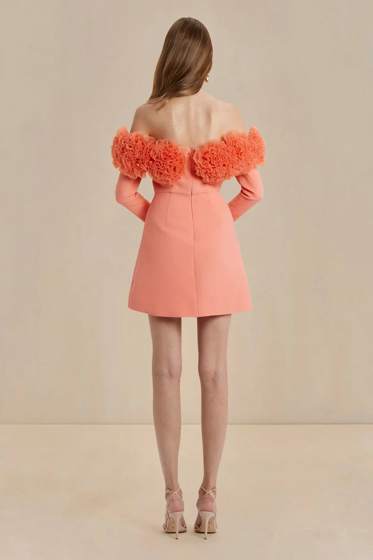 Sonya Rumi Mini Dress - Coral - Image 3