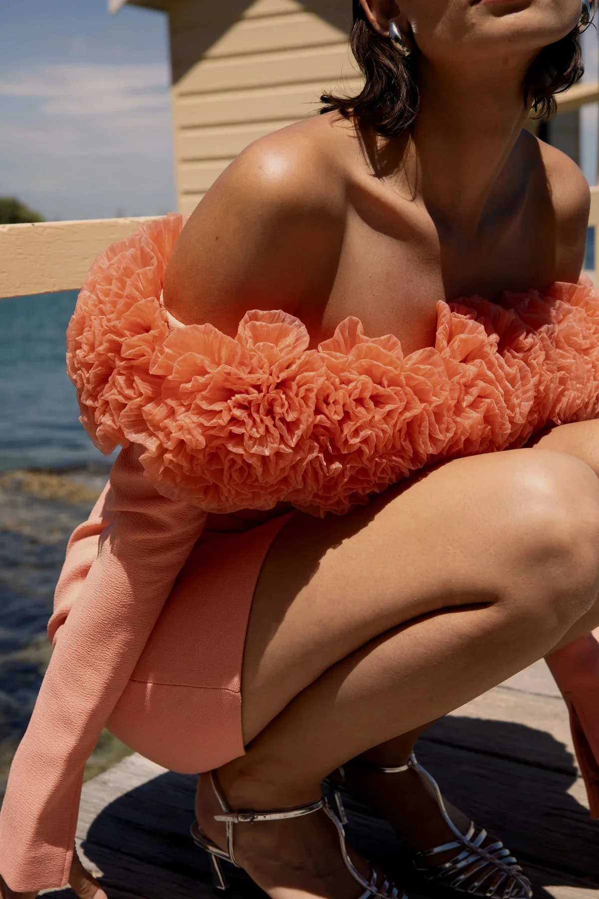 Sonya Rumi Mini Dress - Coral - Image 6