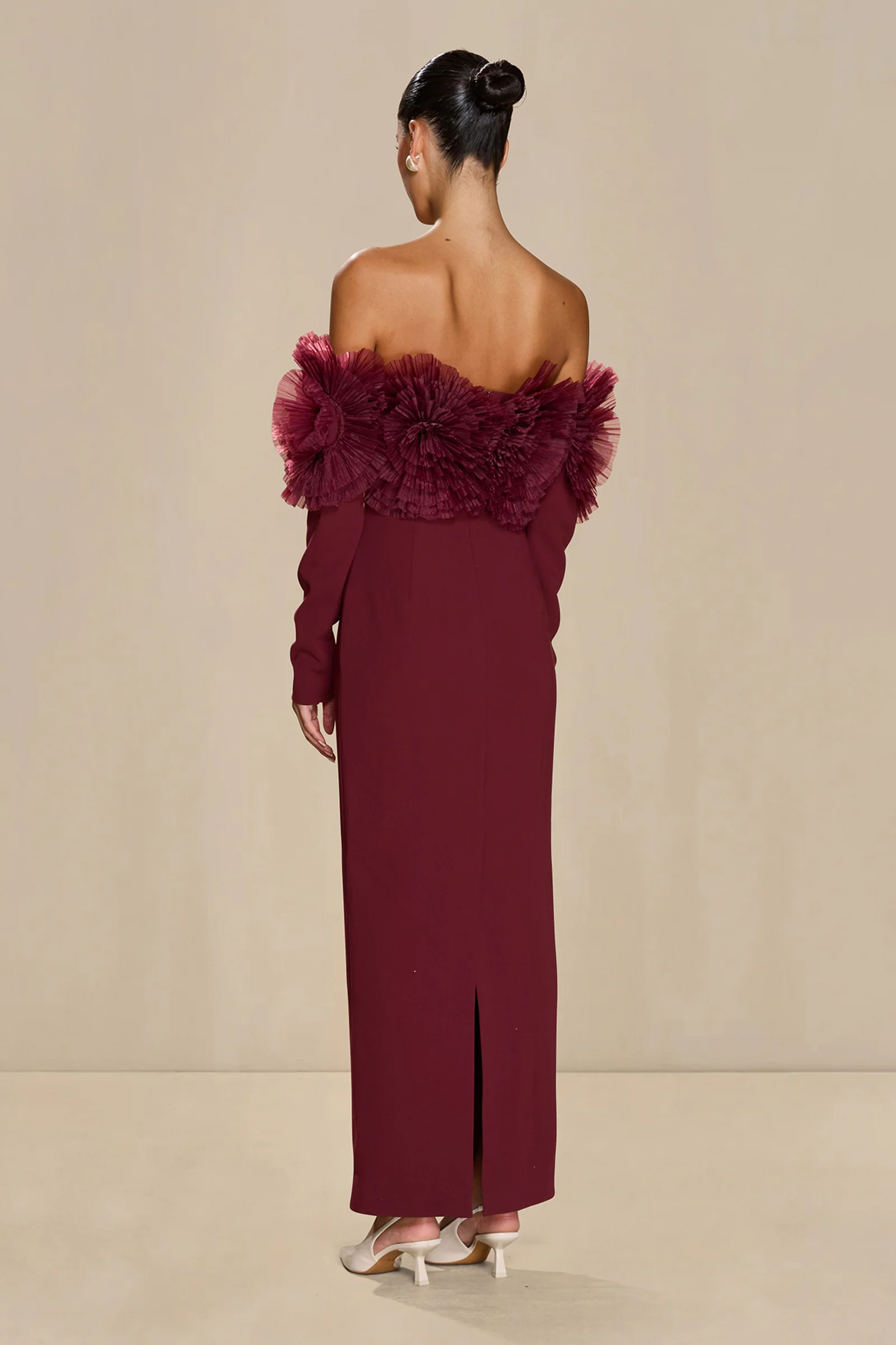 Sonya Siia Dress - Merlot - Image 3