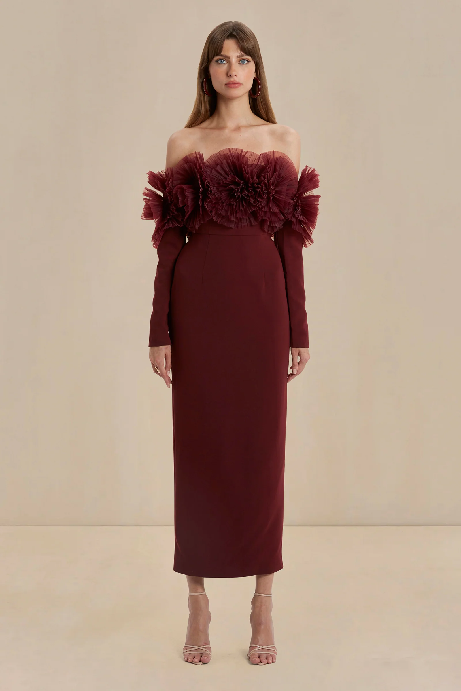 Sonya Siia Dress - Merlot - Image 8