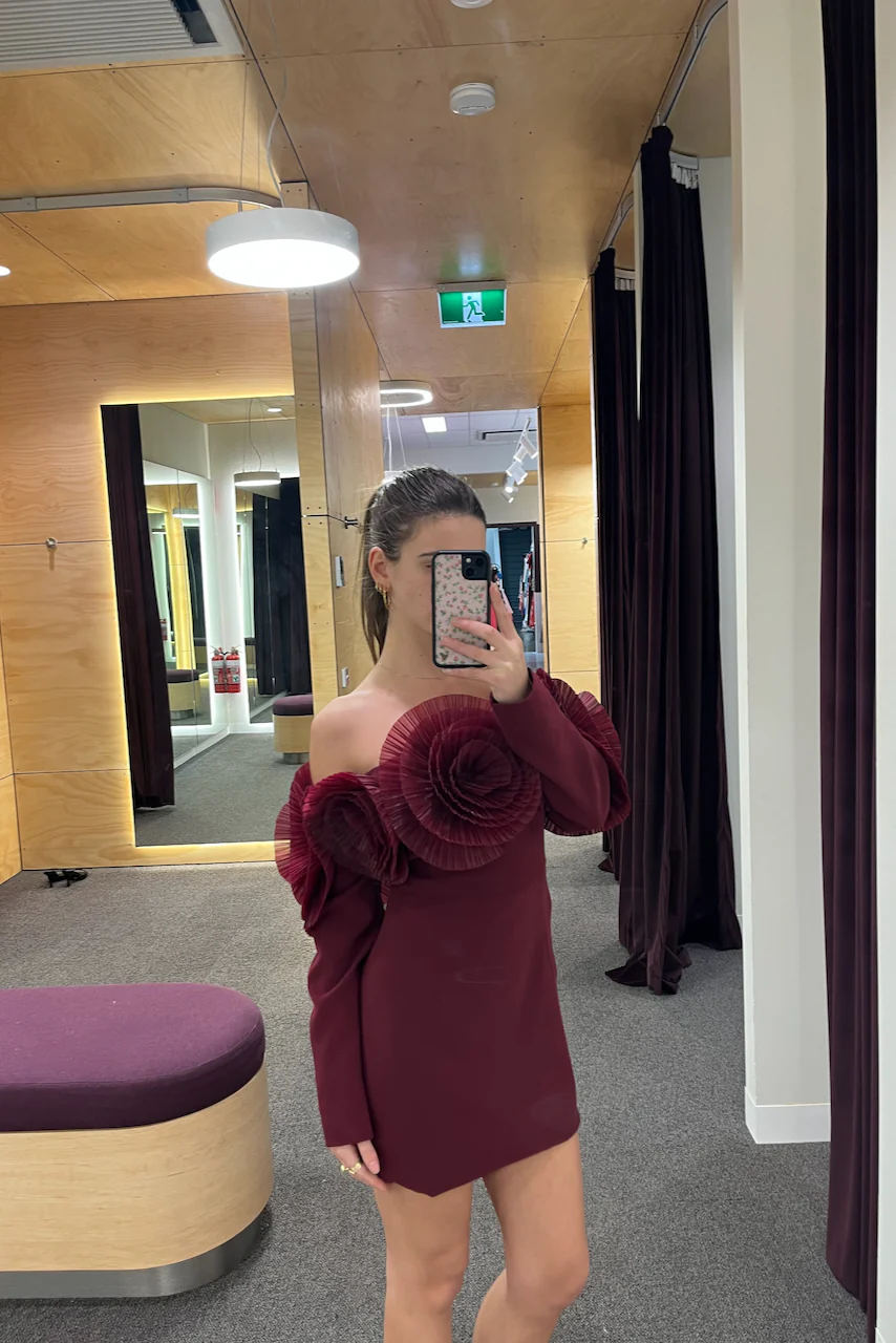 Sonya Siia Mini Dress - Merlot - Image 4