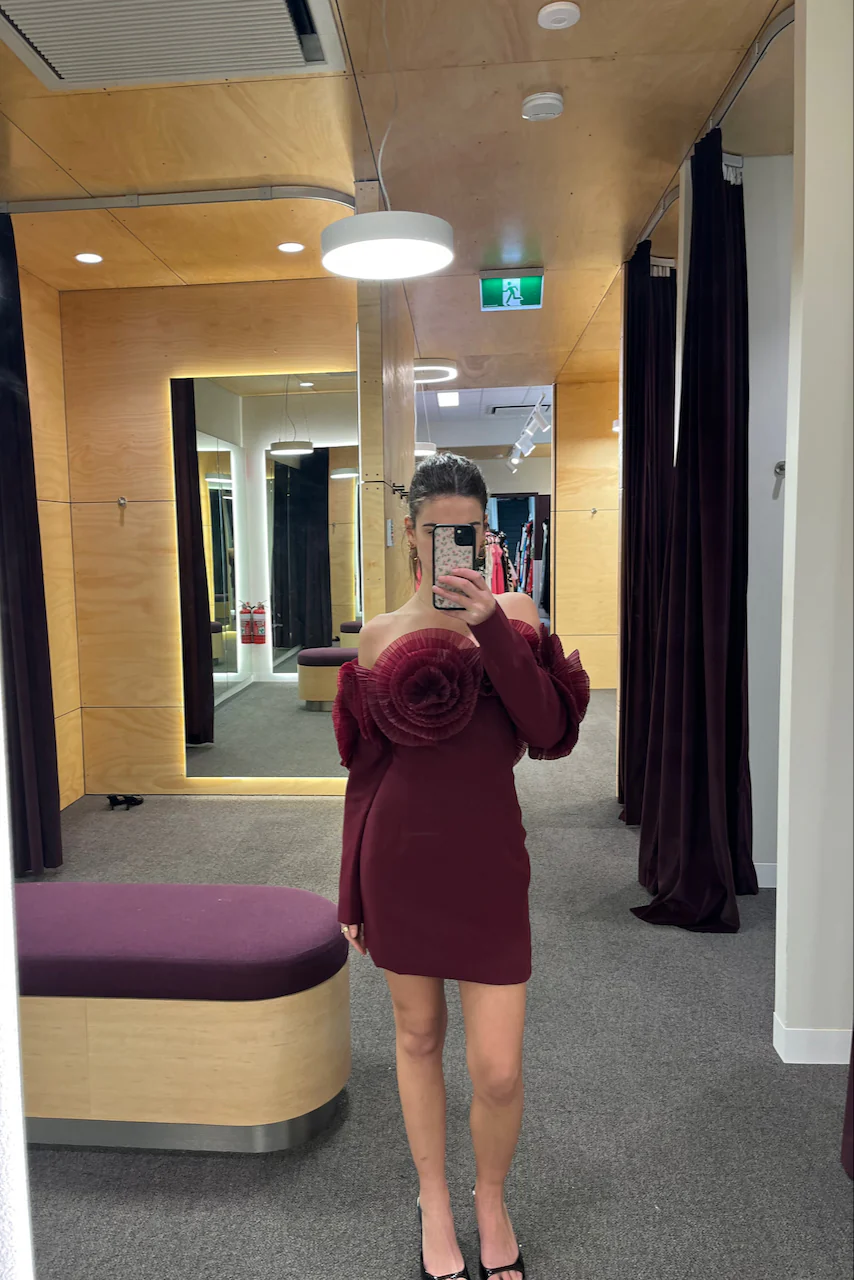 Sonya Siia Mini Dress - Merlot - Image 7