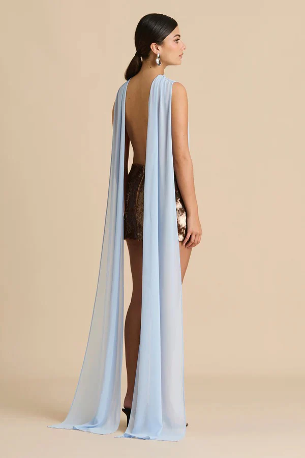 Sonya Tahiti Dress - Bronze Sky Blue - Image 2