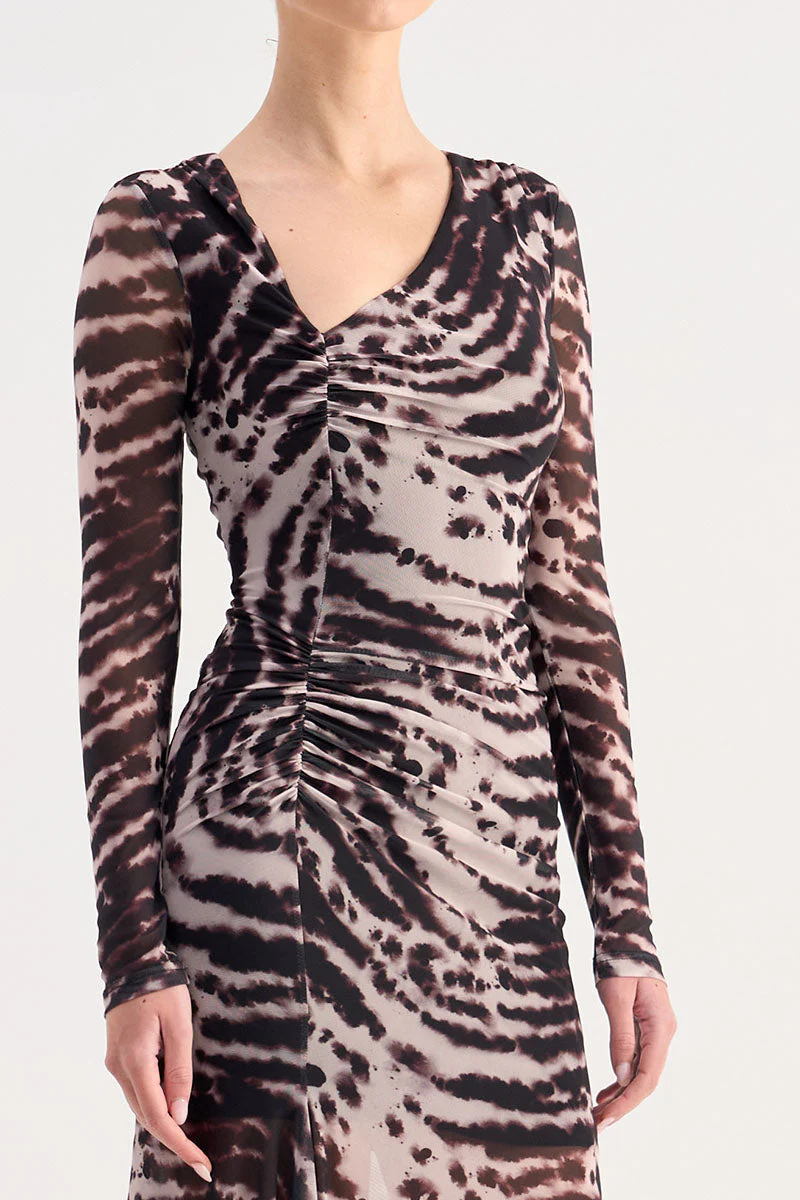 Suboo Alexis Long Sleeve Maxi Dress - Animal - Image 4