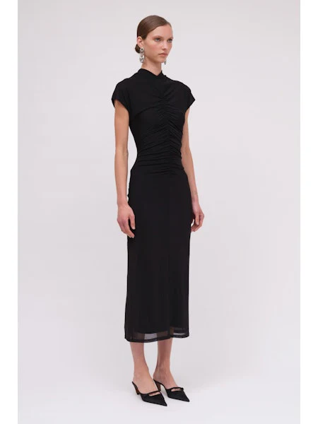 Suboo Christy Mesh Cap Sleeve Dress - Black - Image 2