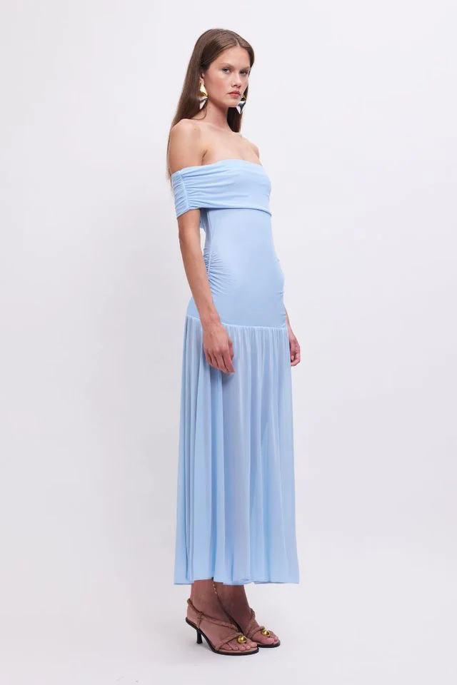 Suboo Christy Mesh Sheer Skirt Dress - Sky Blue - Image 2