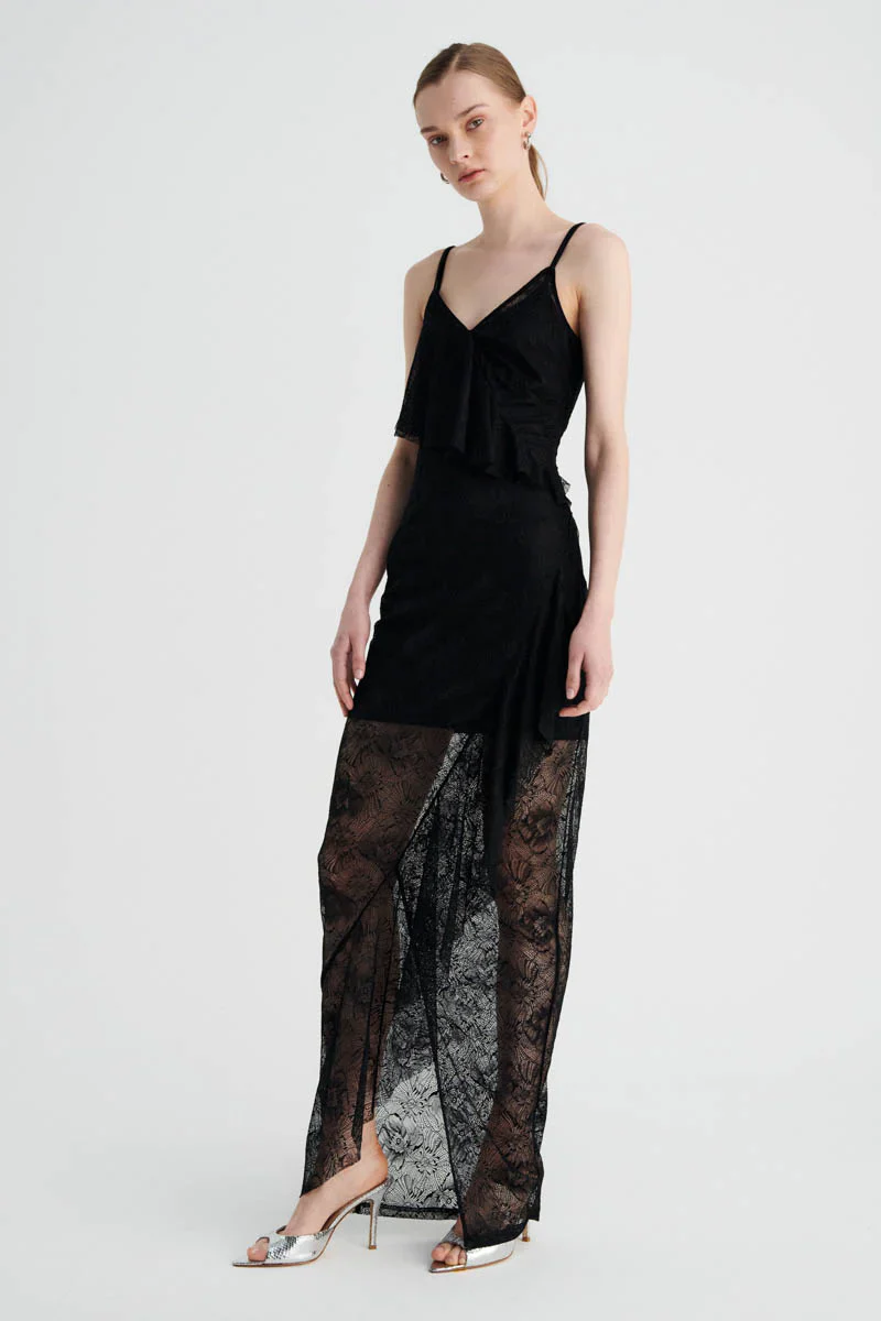 Suboo Gemini Lace Slip Dress - Black - Image 5
