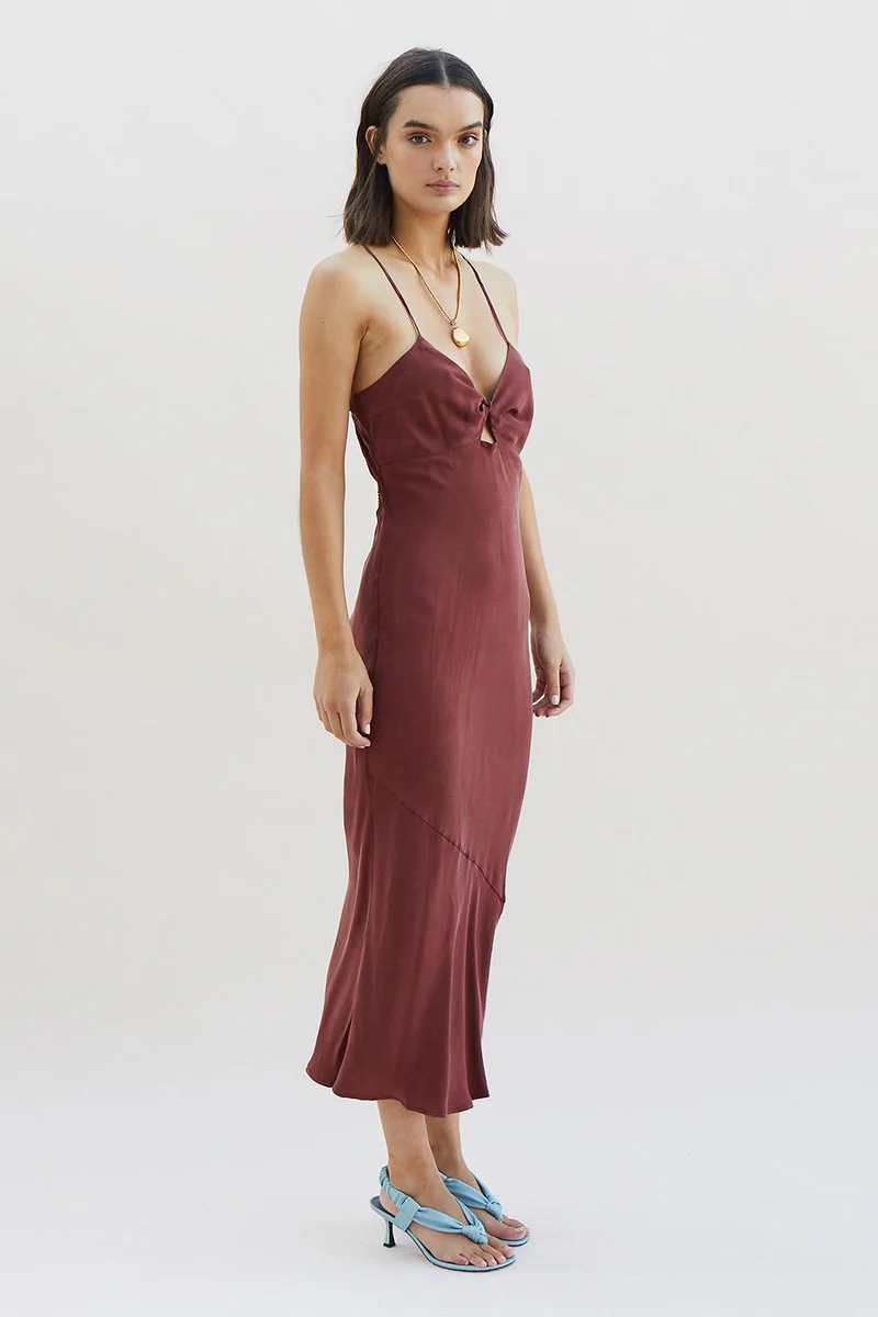 Suboo Georgia Slip Dress - Merlot - Image 2