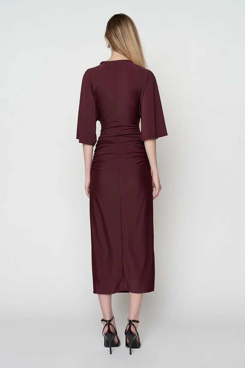 Suboo Ivy Cape Sleeve Maxi Dress - Mulberry - Image 3