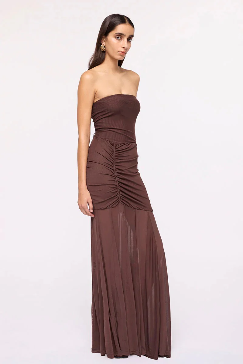 Suboo Phoenix Bustier Maxi Dress - Chocolate - Image 3