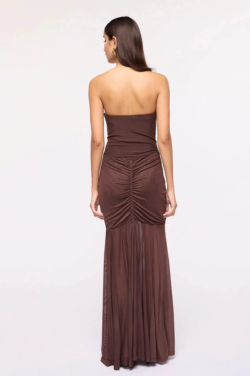 Suboo Phoenix Bustier Maxi Dress - Chocolate - Image 4