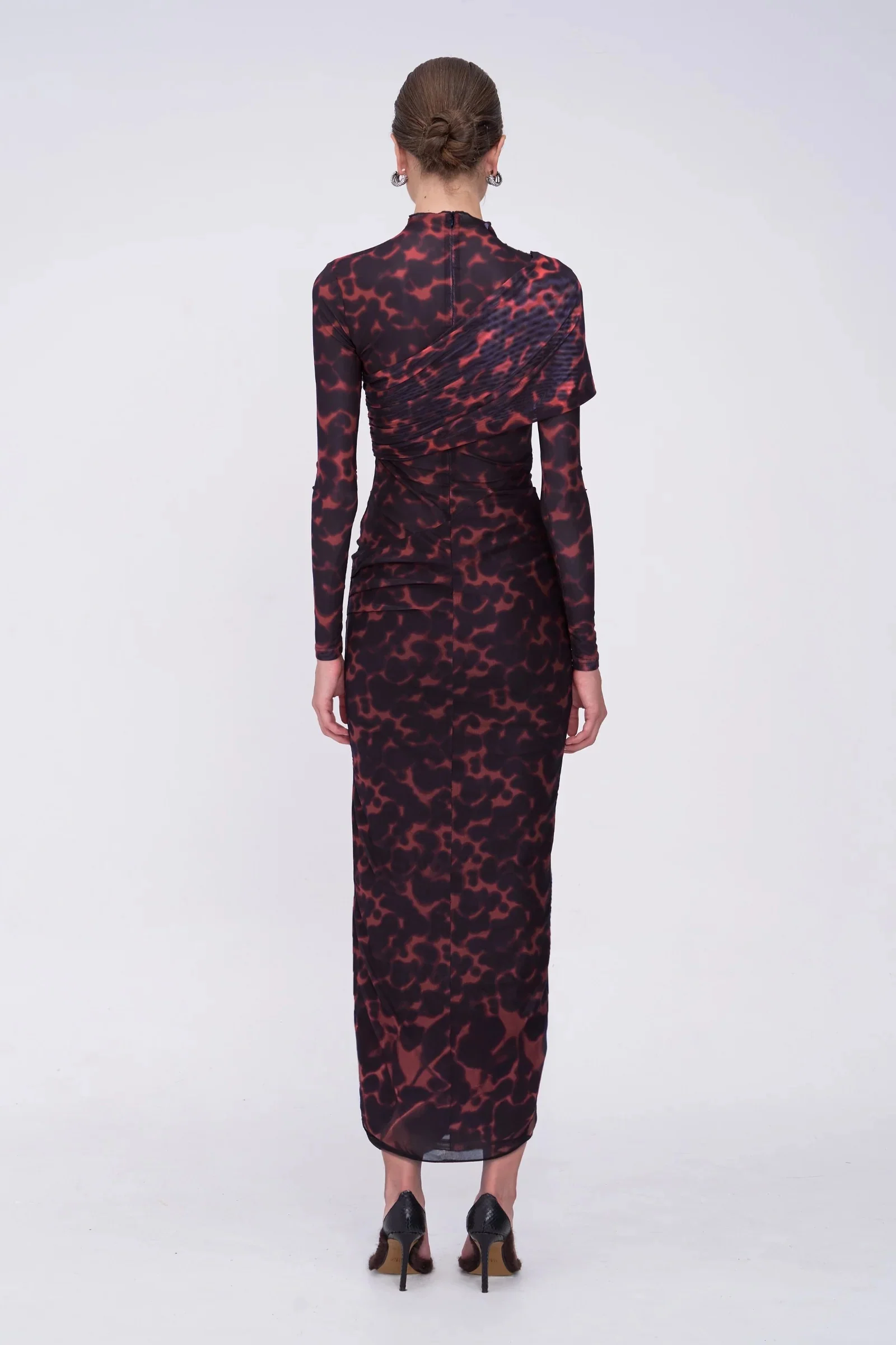Suboo Remi Tortoiseshell Maxi Dress - Chocolate - Image 3