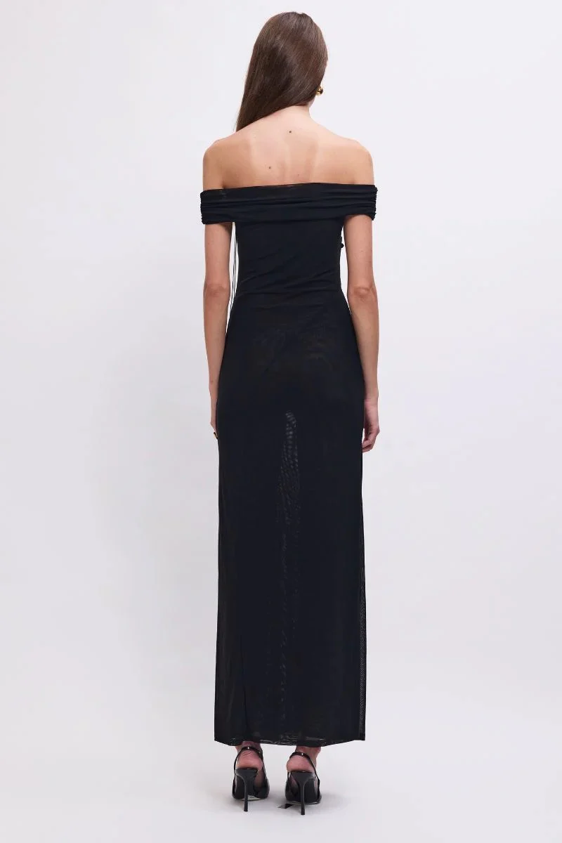 Suboo Sal Mesh Embellished Midi Dress - Black - Image 4