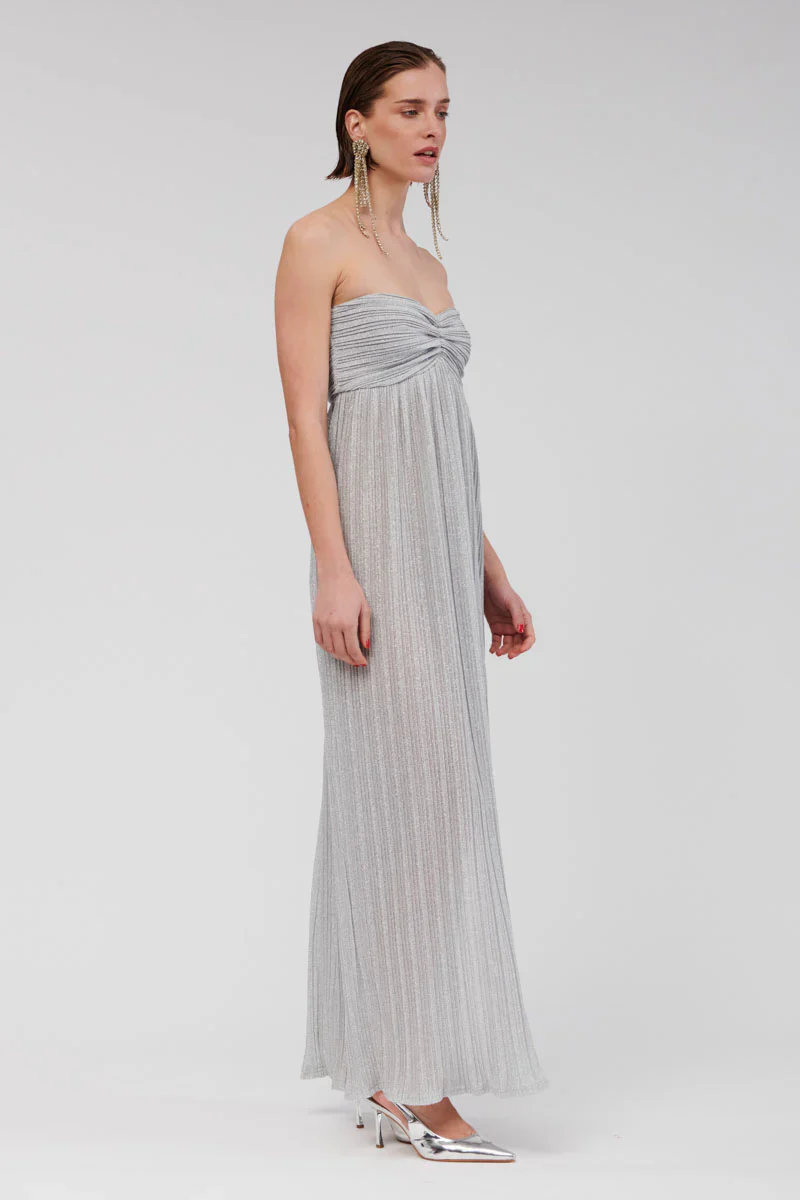 Suboo Stevie Bustier Maxi Dress - Silver - Image 4