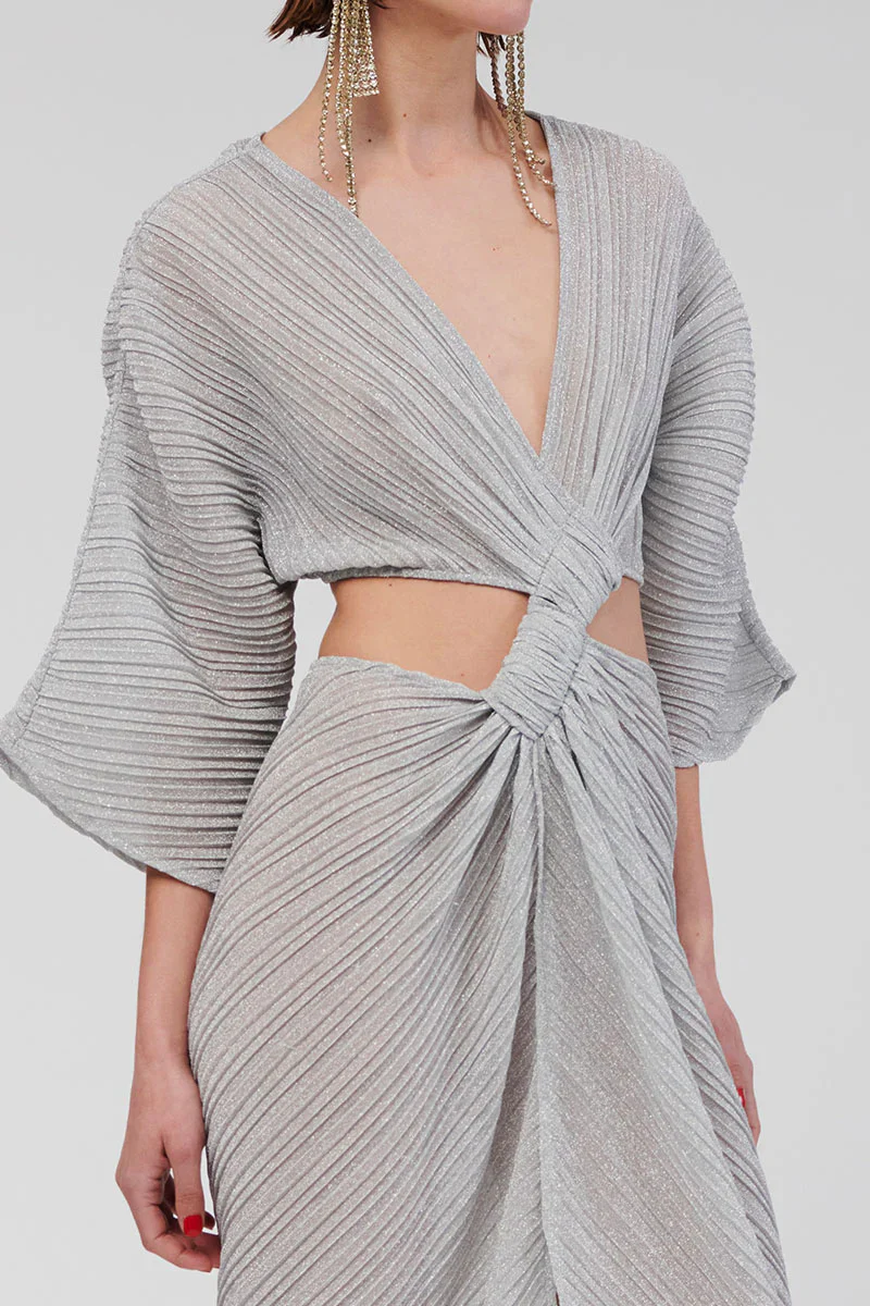 Suboo Stevie Crossover Maxi Dress - Silver - Image 2