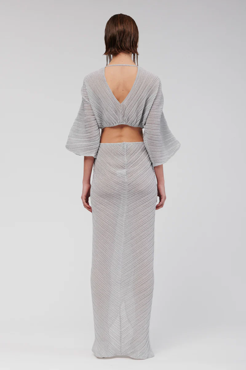 Suboo Stevie Crossover Maxi Dress - Silver - Image 3