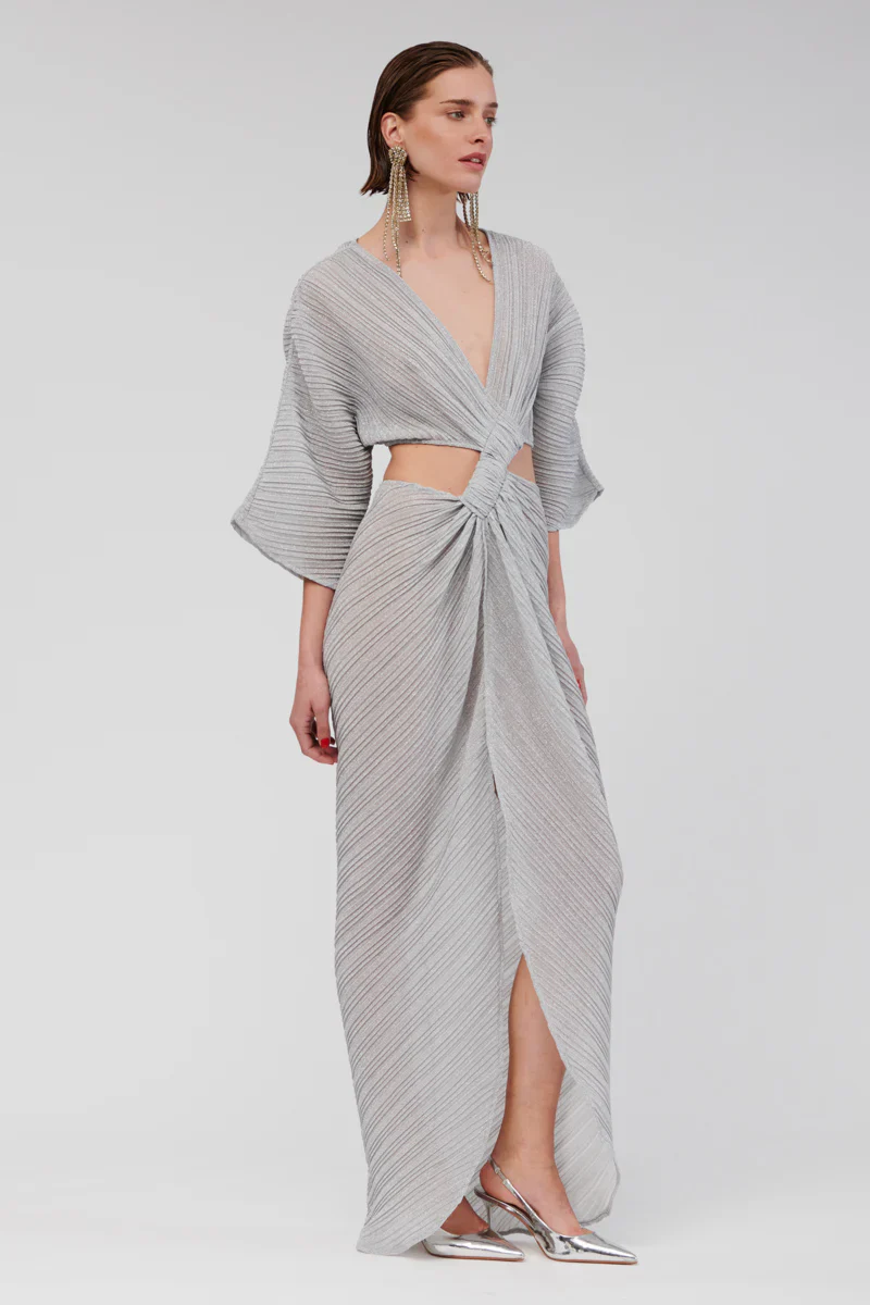 Suboo Stevie Crossover Maxi Dress - Silver - Image 4