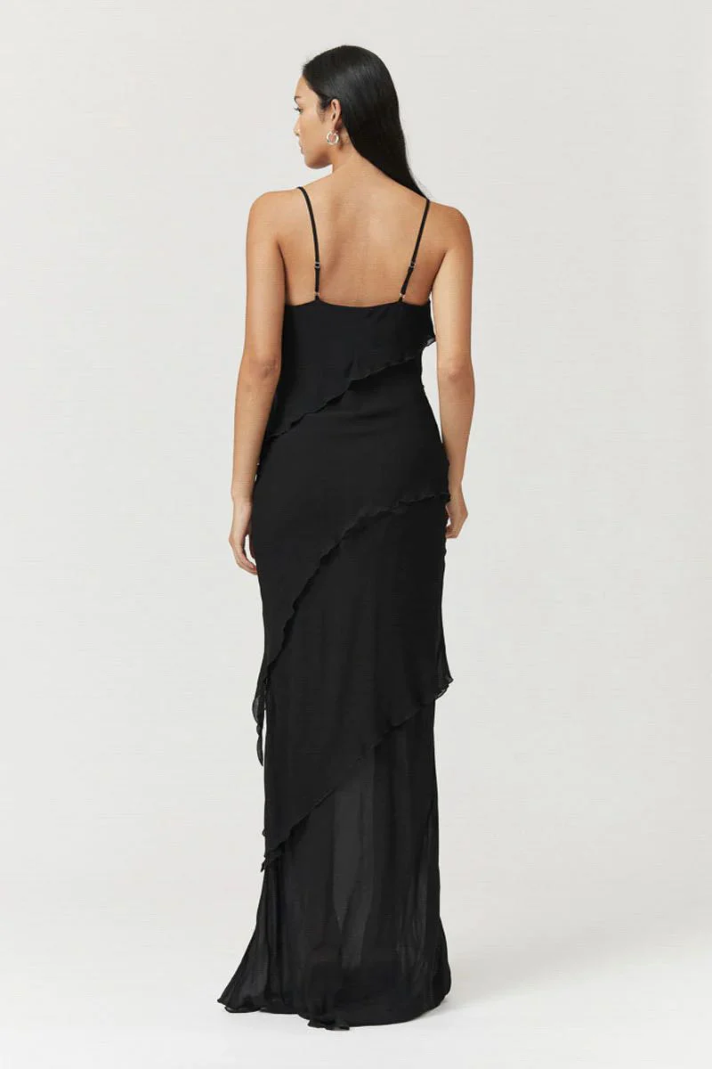 Suboo Tanya Strappy Cowl Neck Dress - Black - Image 3