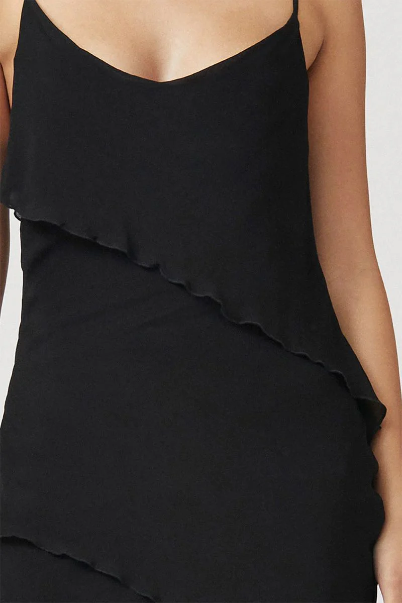 Suboo Tanya Strappy Cowl Neck Dress - Black - Image 4