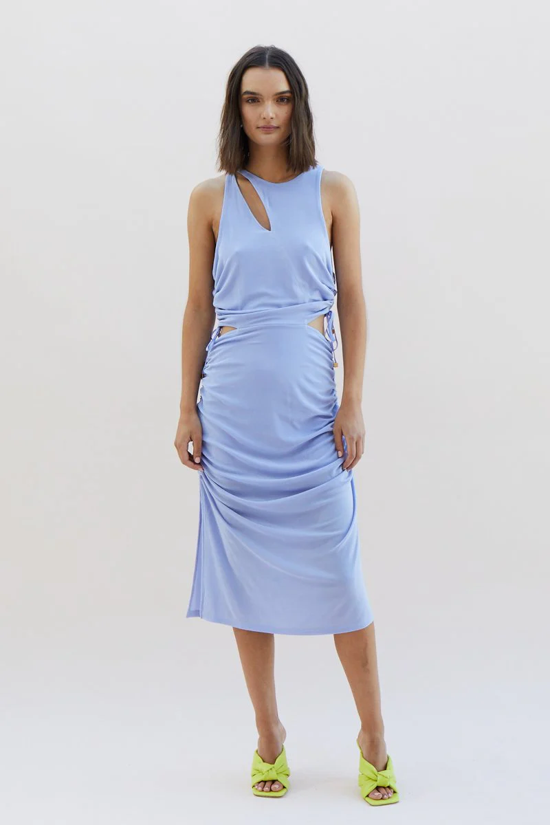 Suboo The Liz Rouched Midi Tank Dress - Lilac - Image 3