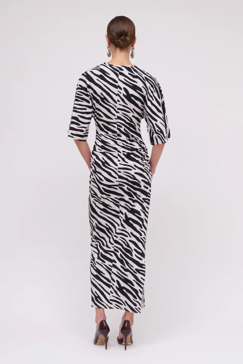 Suboo Zambezi Cape Sleeve Maxi Dress - Black & White - Image 4