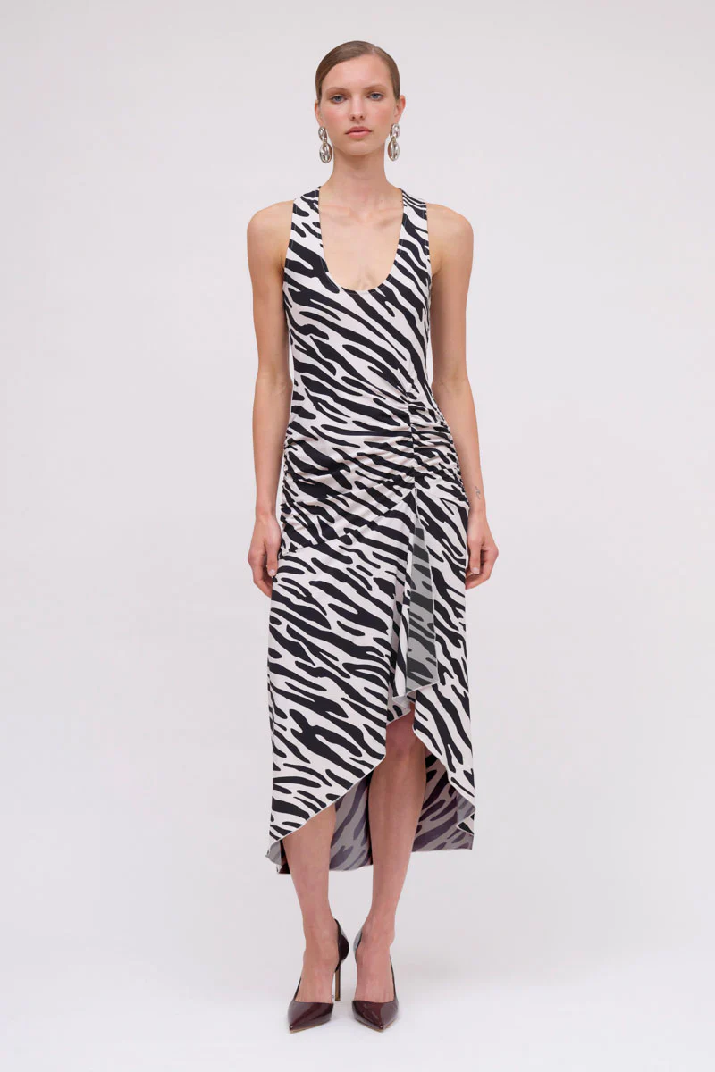 Suboo Zambezi Sleeveless Midi Dress - Black & White