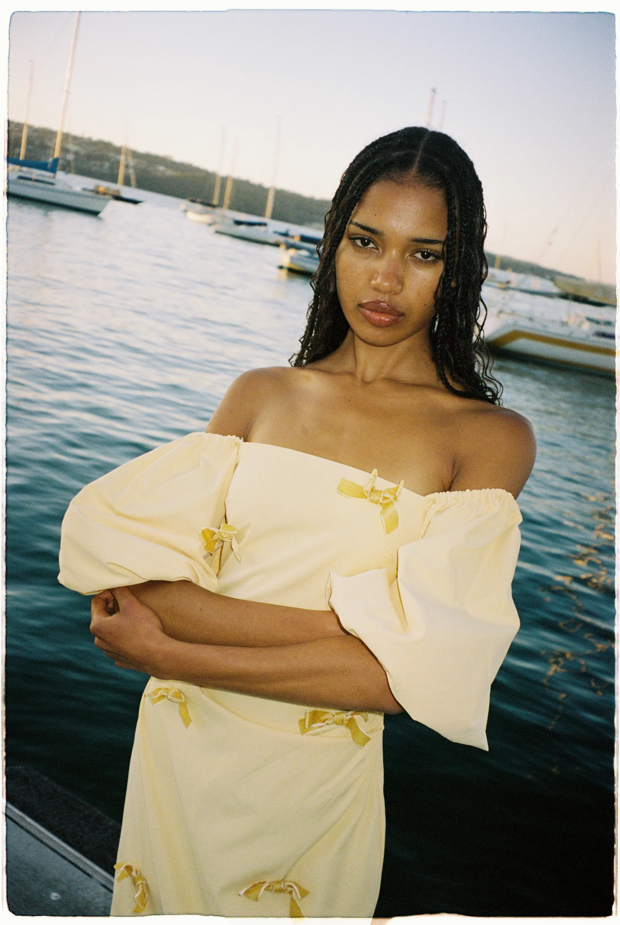 The Wolf Gang Amar Midi Dress - Butter - Image 4