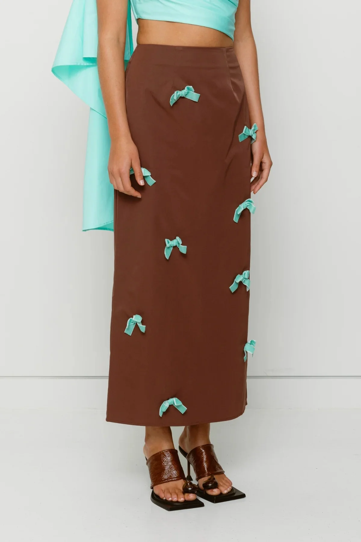 The Wolf Gang Amar Midi Skirt - Cocoa - Image 4
