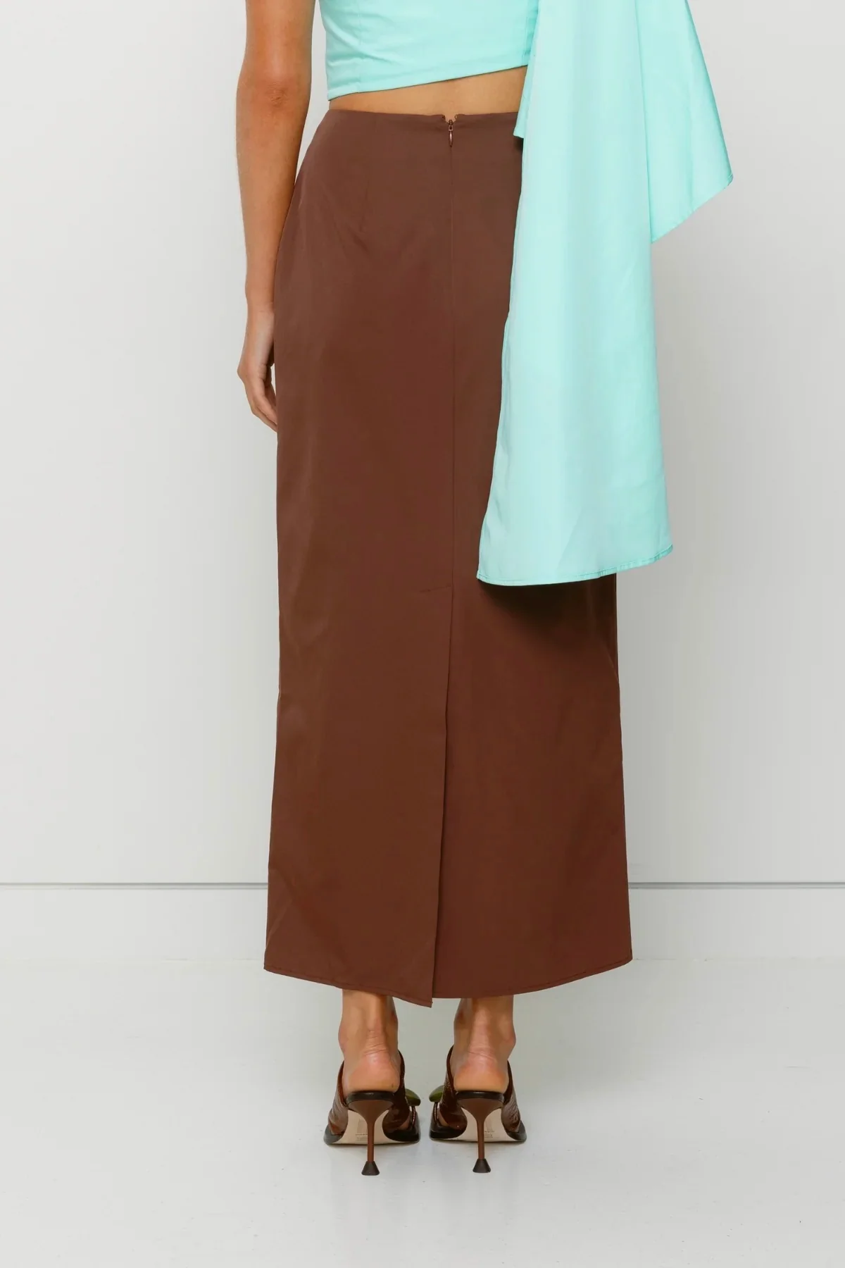 The Wolf Gang Amar Midi Skirt - Cocoa - Image 6