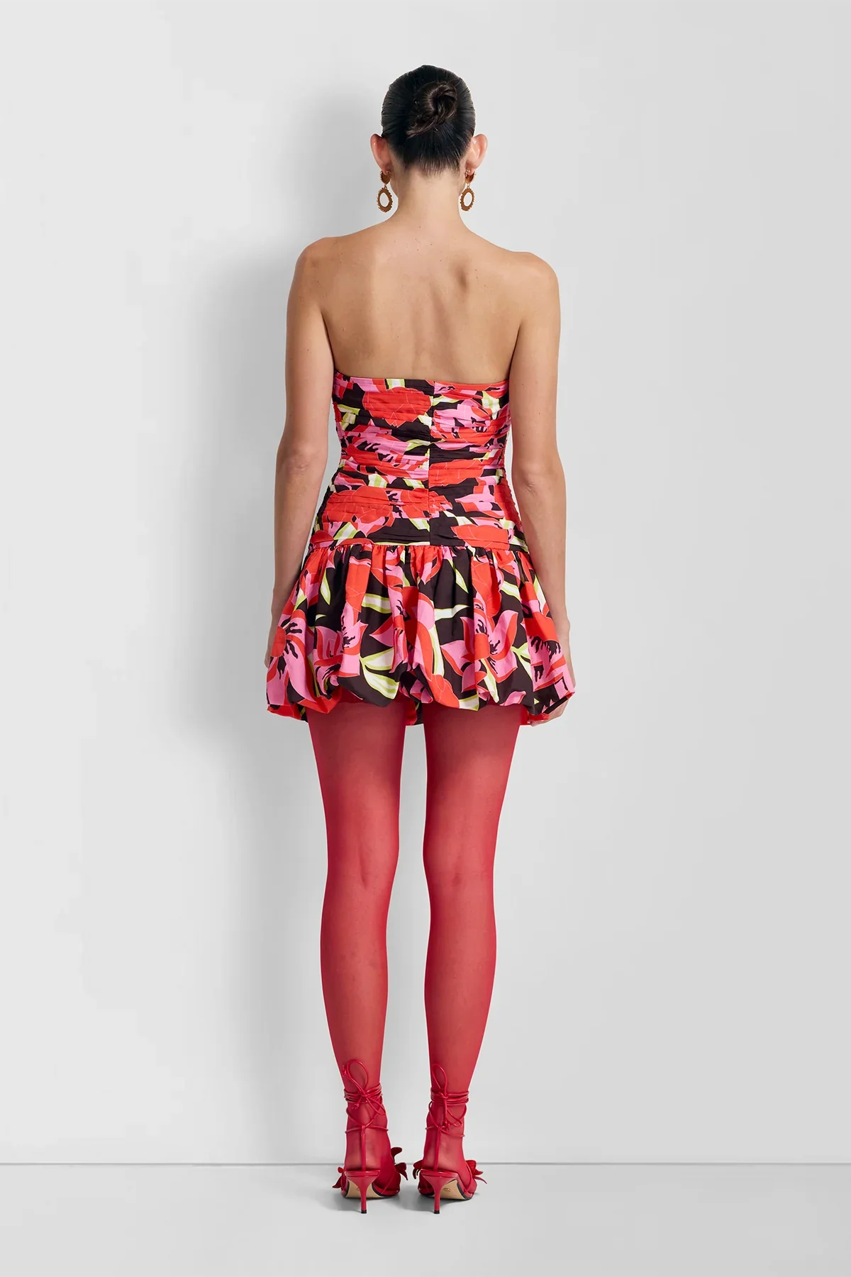 The Wolf Gang Dolcie Strapless Mini Dress - Rojo Print - Image 6