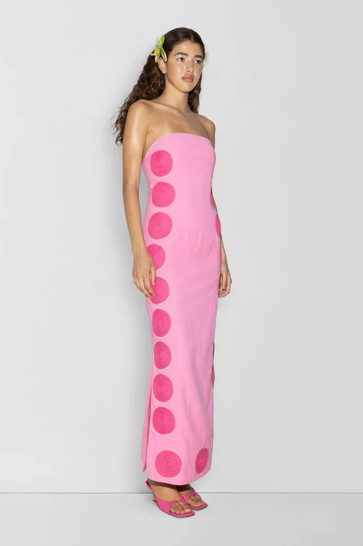 The Wolf Gang Filipa Embroidered Maxi Dress - Floss - Image 6
