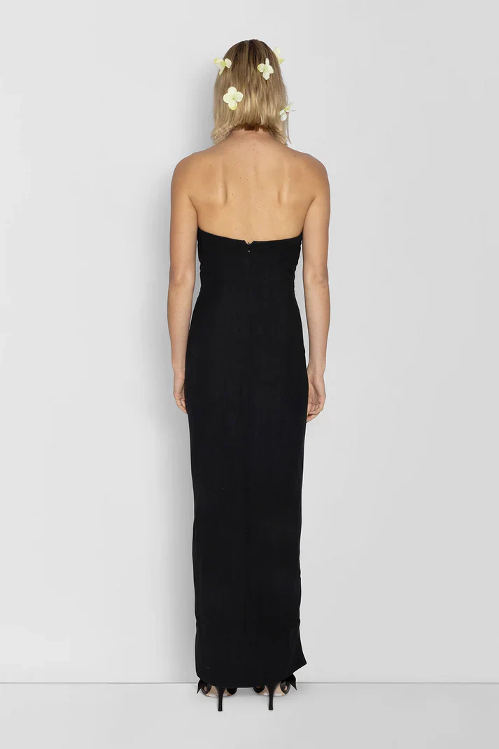 The Wolf Gang Filipa Embroidered Maxi Dress - Noir - Image 5