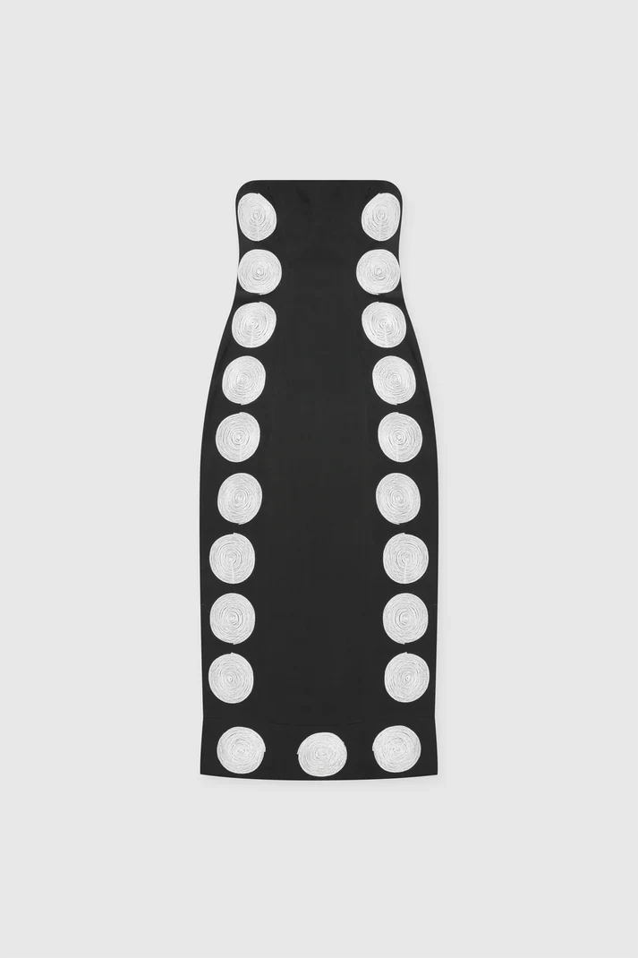 The Wolf Gang Filipa Embroidered Maxi Dress - Noir - Image 7