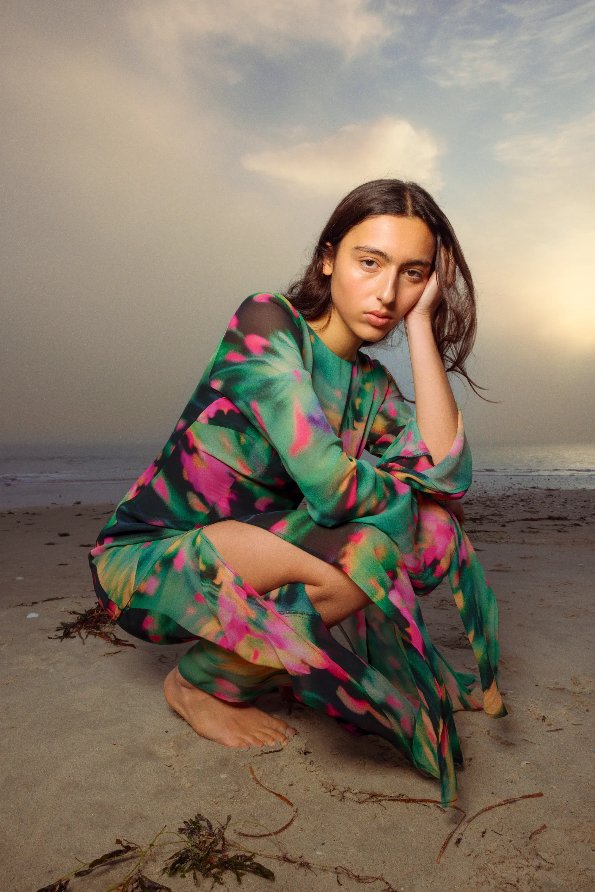 The Wolf Gang Giselle Maxi Dress - Verde Blur - Image 6