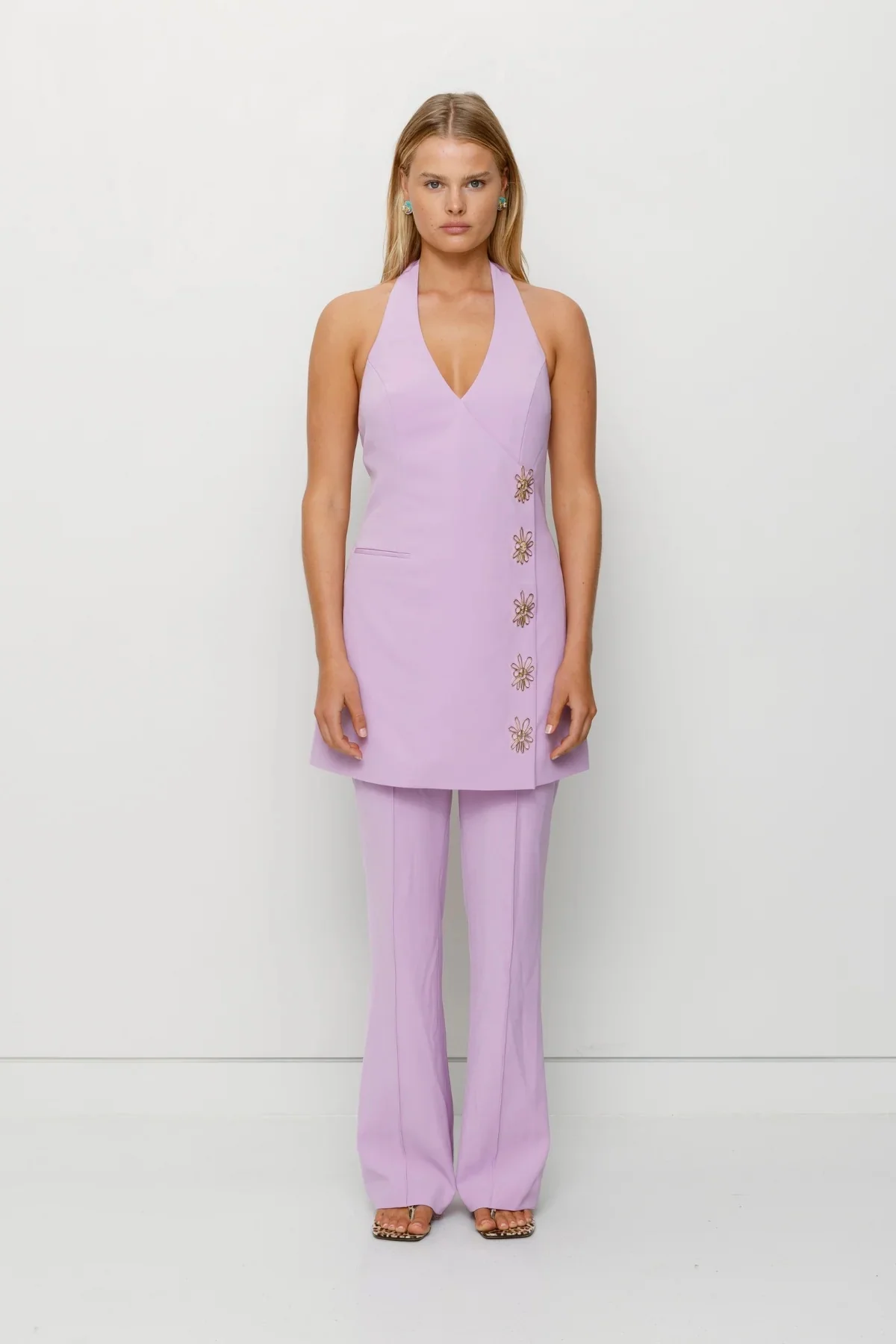The Wolf Gang Inka Mini Vest Dress - Lavender - Image 2
