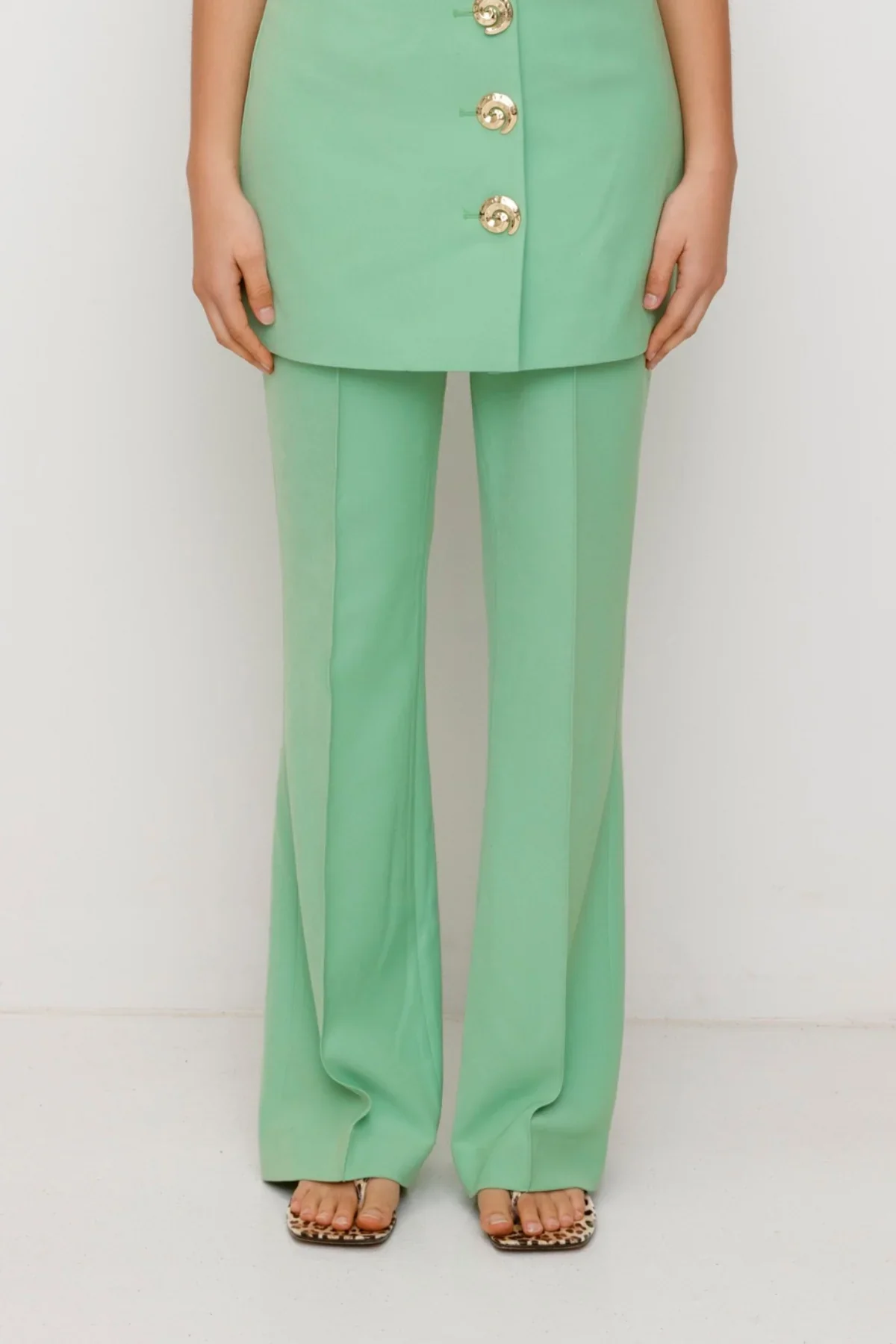 The Wolf Gang Irida Bootcut Pants - Sage - Image 2