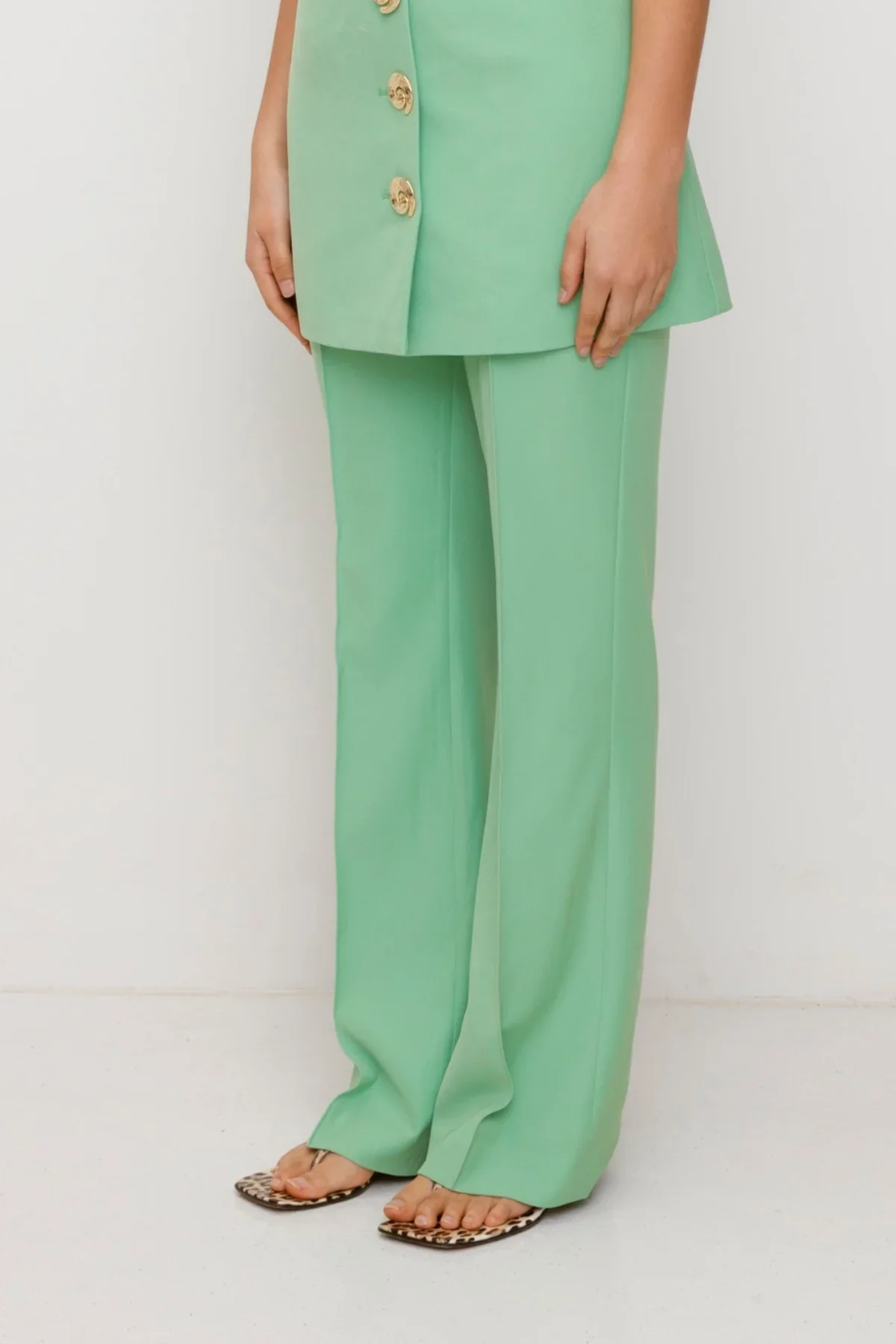 The Wolf Gang Irida Bootcut Pants - Sage - Image 5