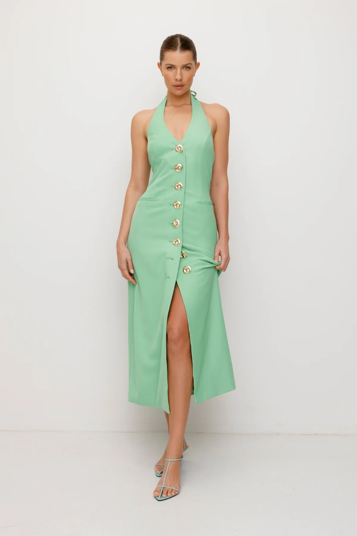 The Wolf Gang Irida Maxi Dress - Sage - Image 3