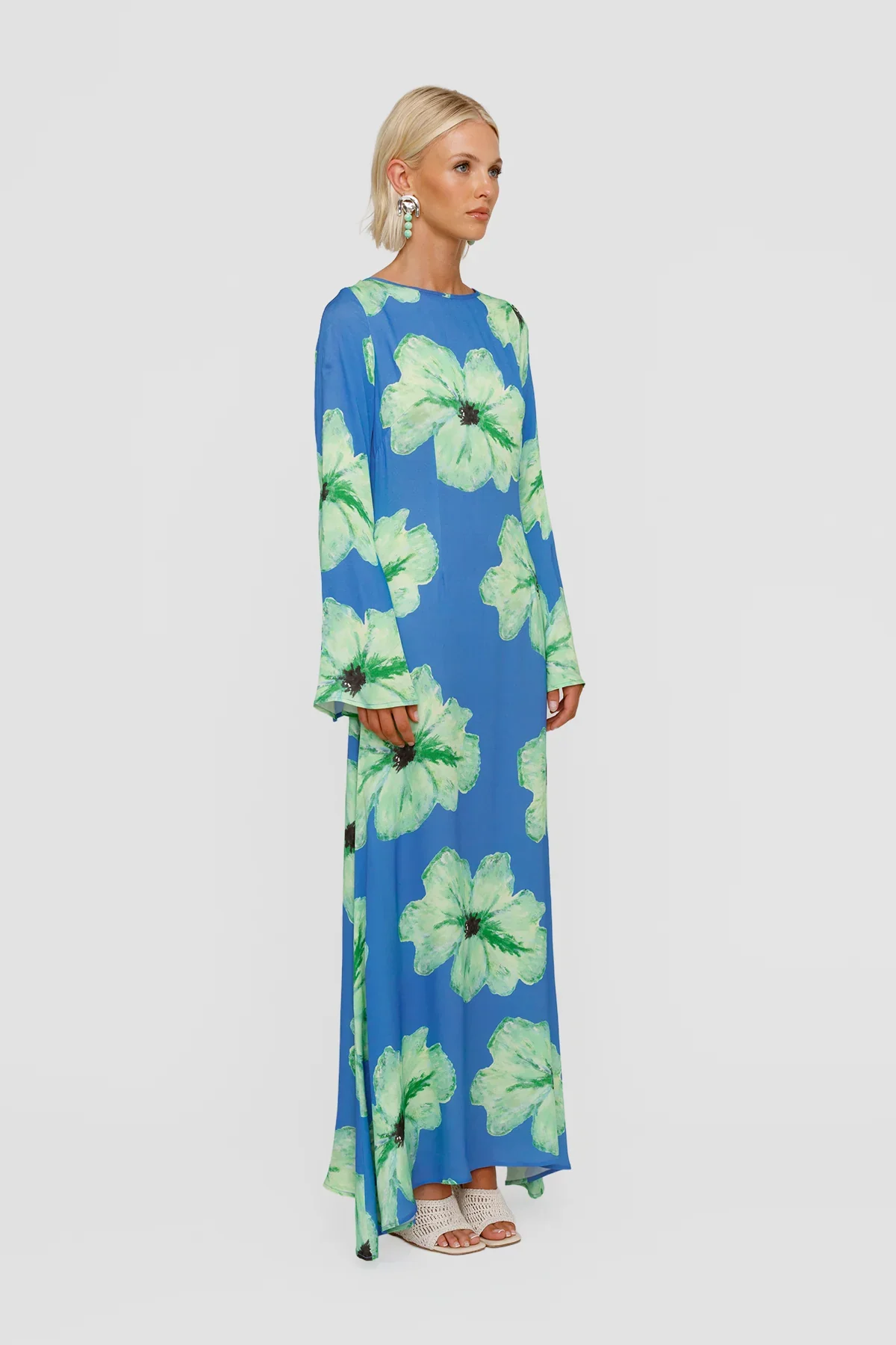 The Wolf Gang Leona Long Sleeve Dress - Cornflower - Image 4