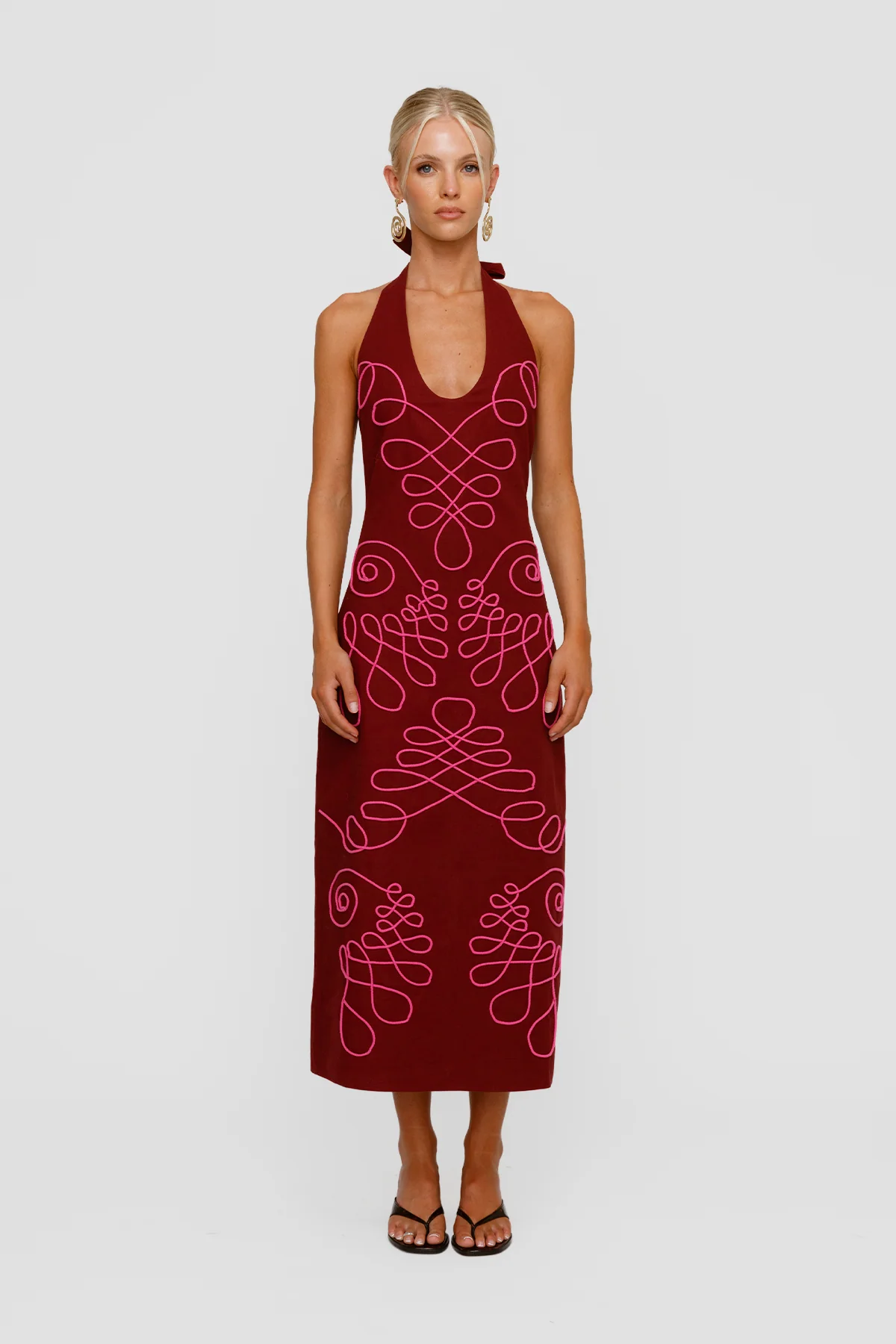 The Wolf Gang Lera Midi Dress - Magenta