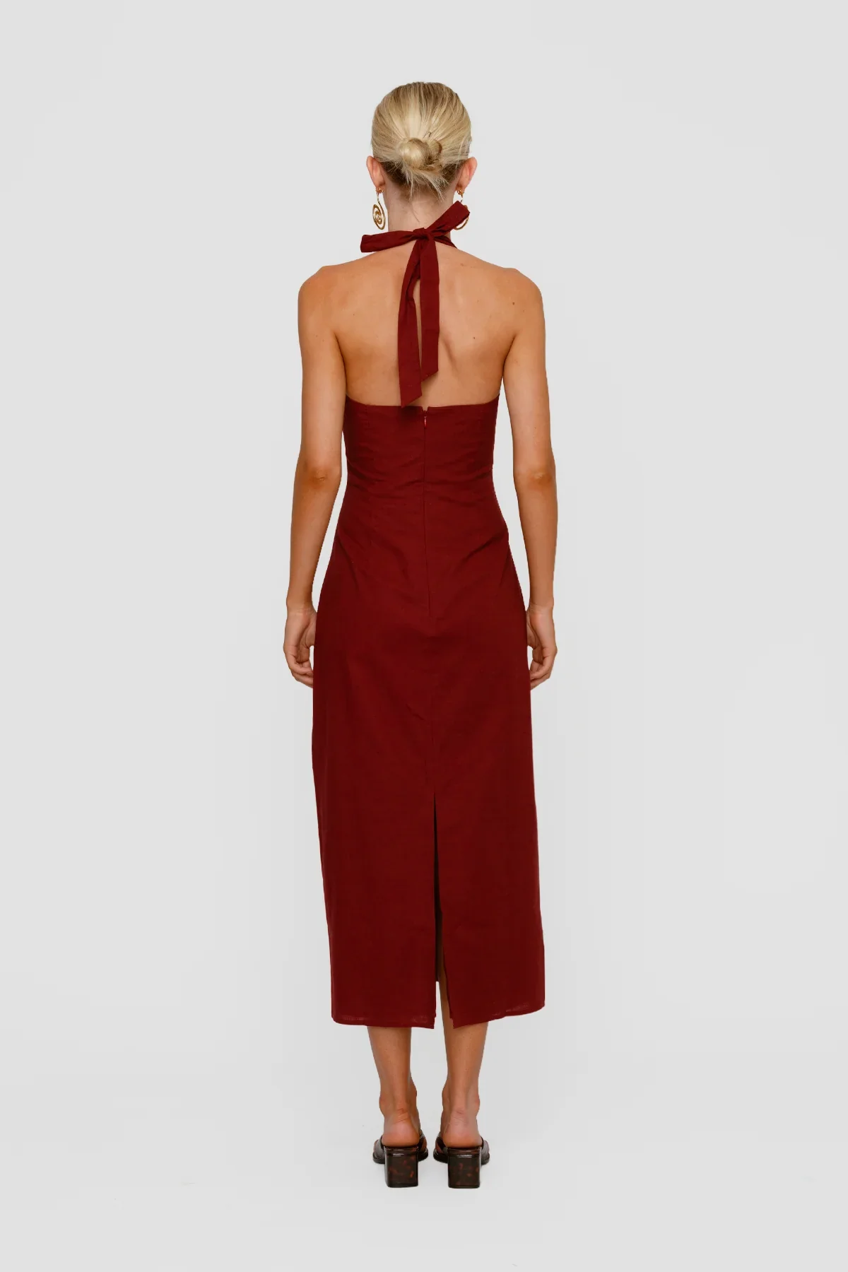 The Wolf Gang Lera Midi Dress - Magenta - Image 3