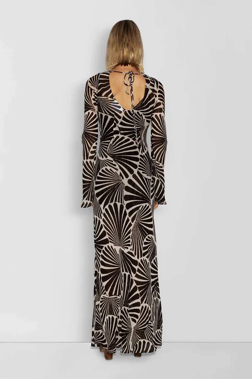The Wolf Gang Lottie Maxi Dress - Cocoa Shell - Image 4