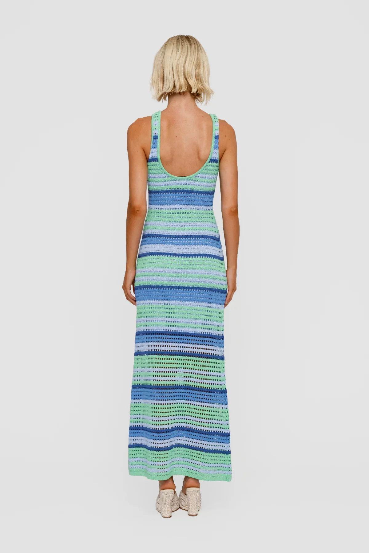The Wolf Gang Maris Maxi Dress - Ice Stripe - Image 3