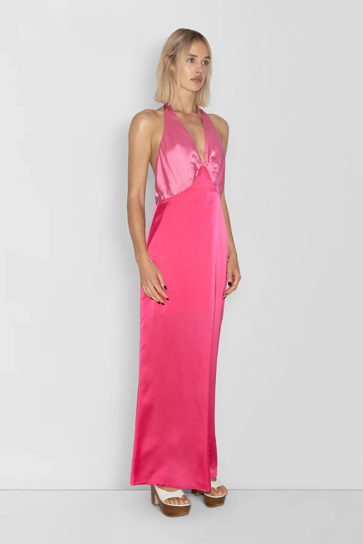The Wolf Gang Oahu Slip Dress - Hot Pink - Image 2